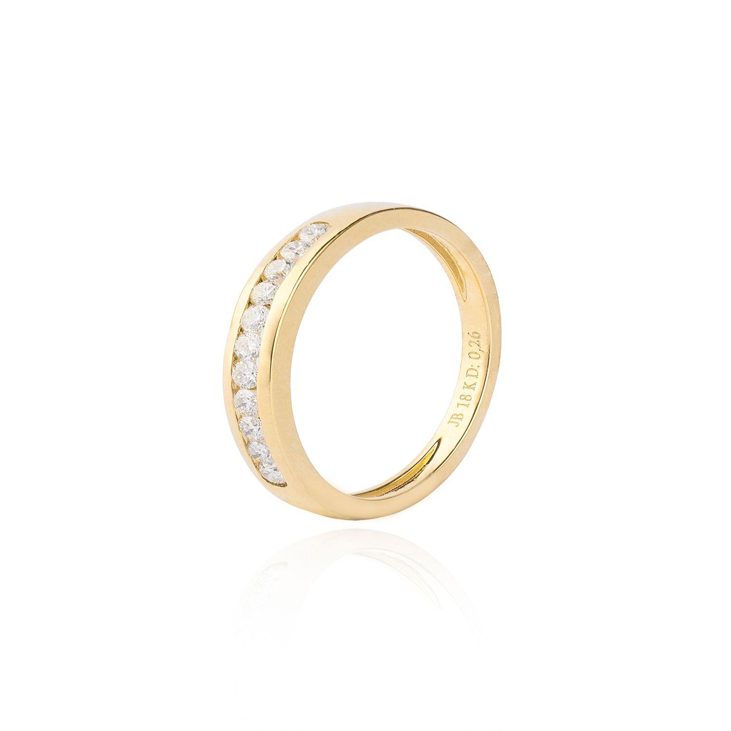 Anillo Oro Amarillo 18kt Diamantes de 26 Pts-0