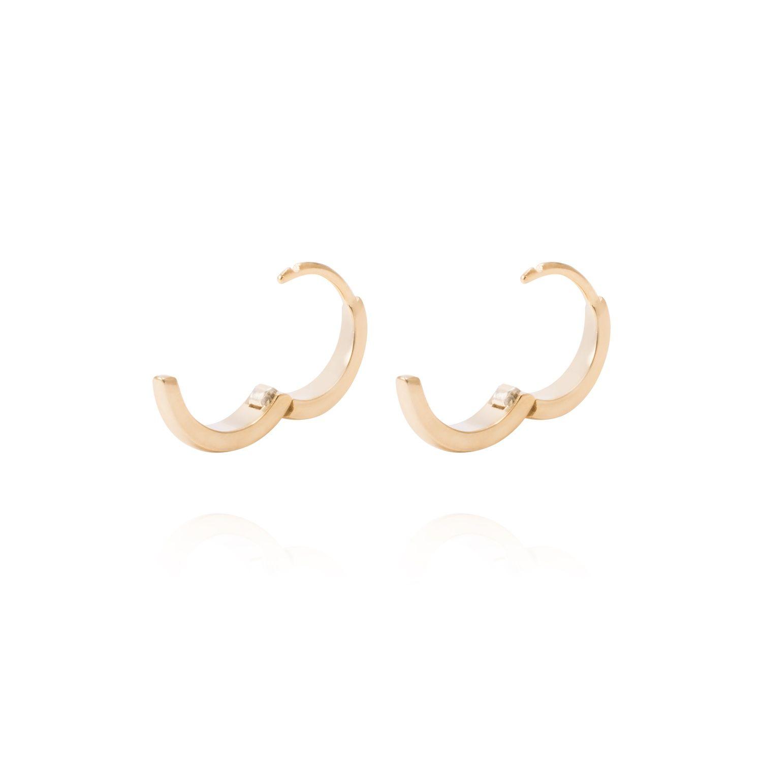 Aros Revestidos en Oro 18kt Argollas Pequeñas Lisas-2