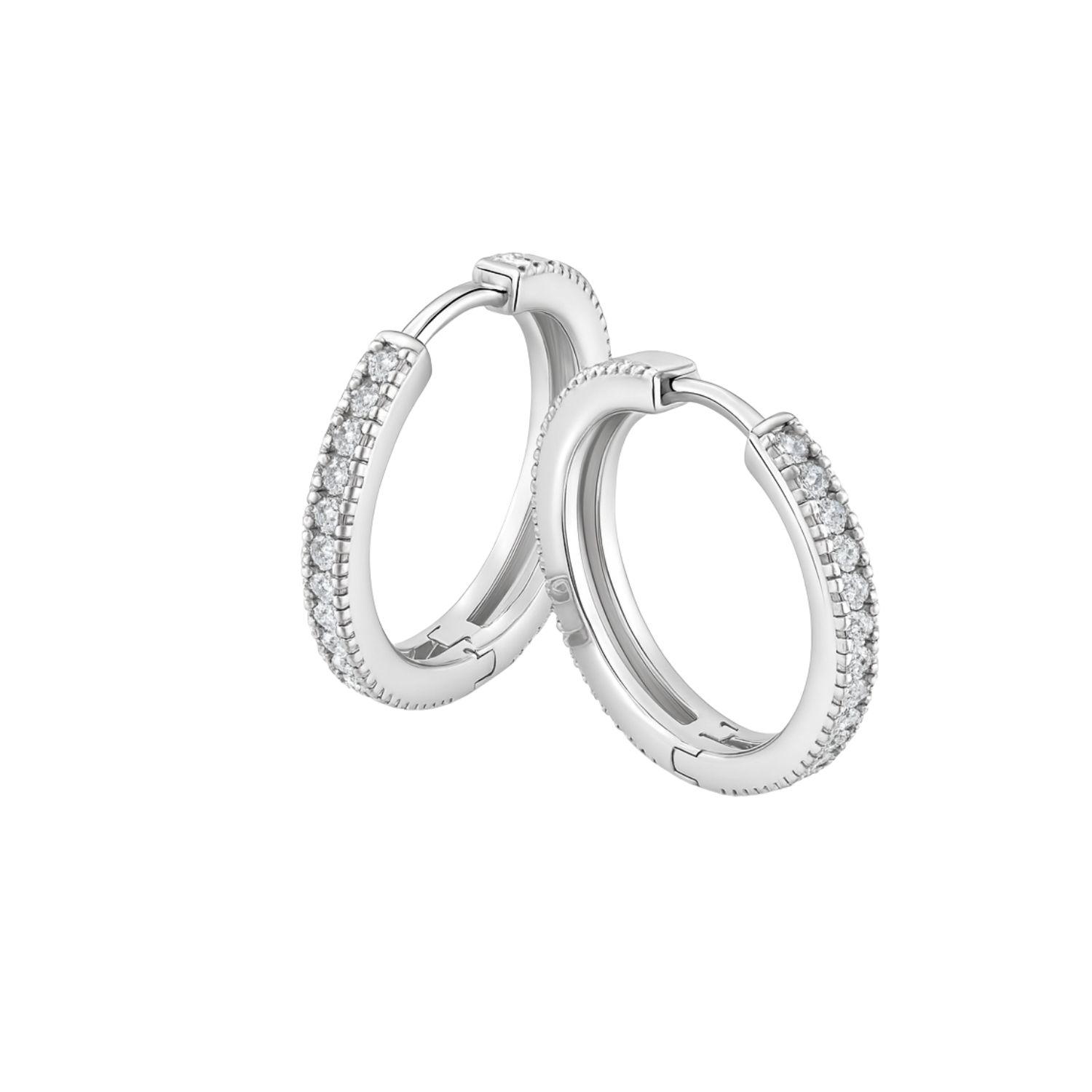 Aros Plata Esterlina 925 Argollas Pequeñas S con Circonita-1