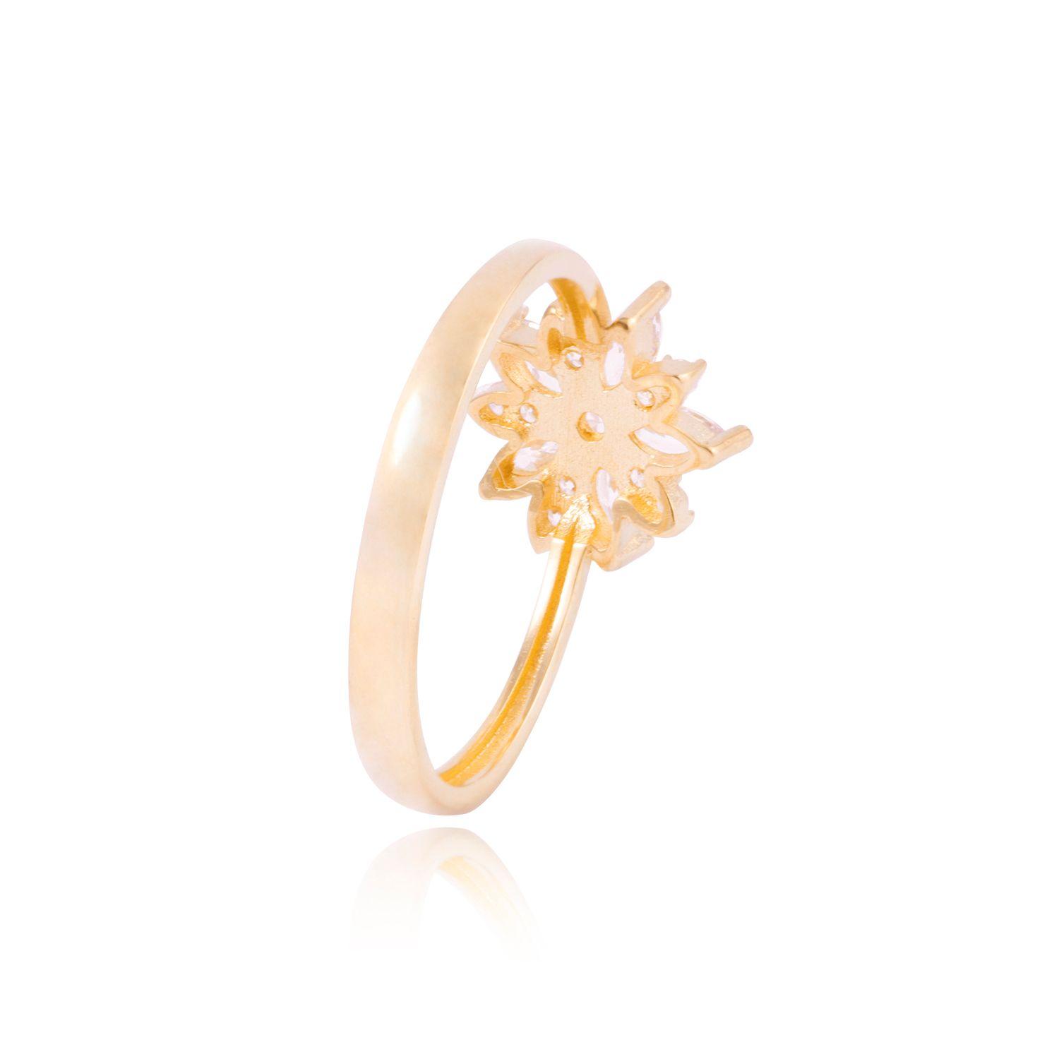 Anillo de Oro 18kt Rosetón Circón-2