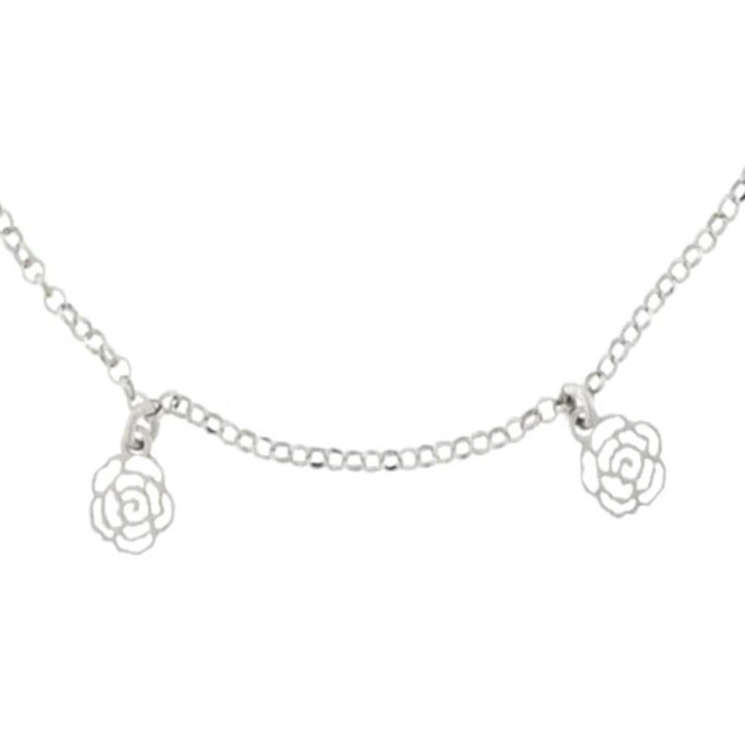 Pulsera de Plata Esterlina 925 Flores Filigrama-2