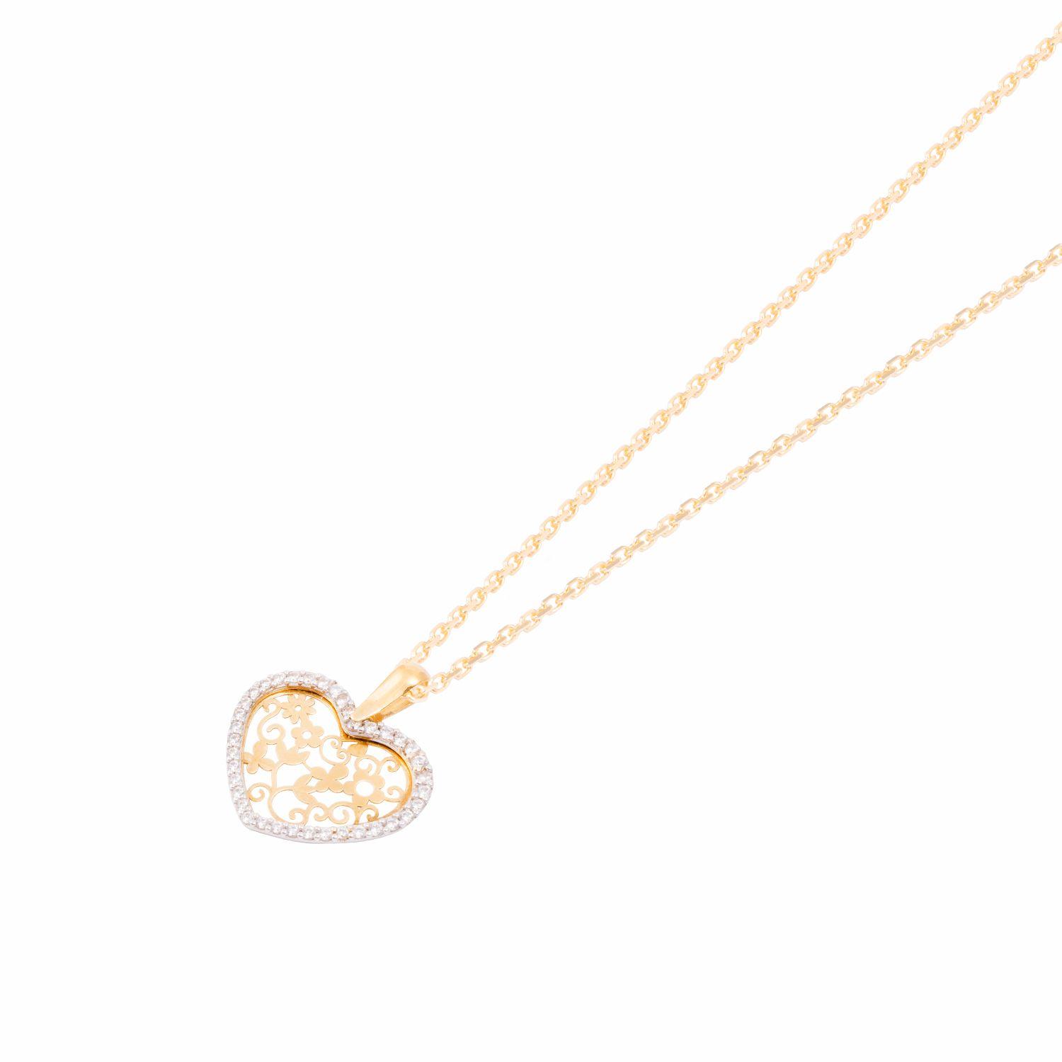 Colgante de Oro 18kt Corazon Filigrama-2