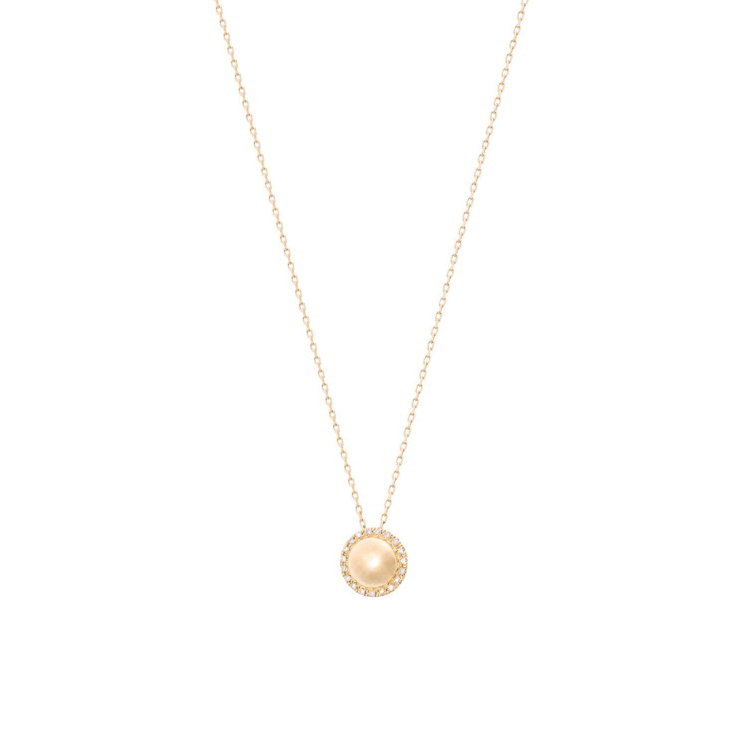 Collar de Oro 18kt con Diamante  Círculo-0