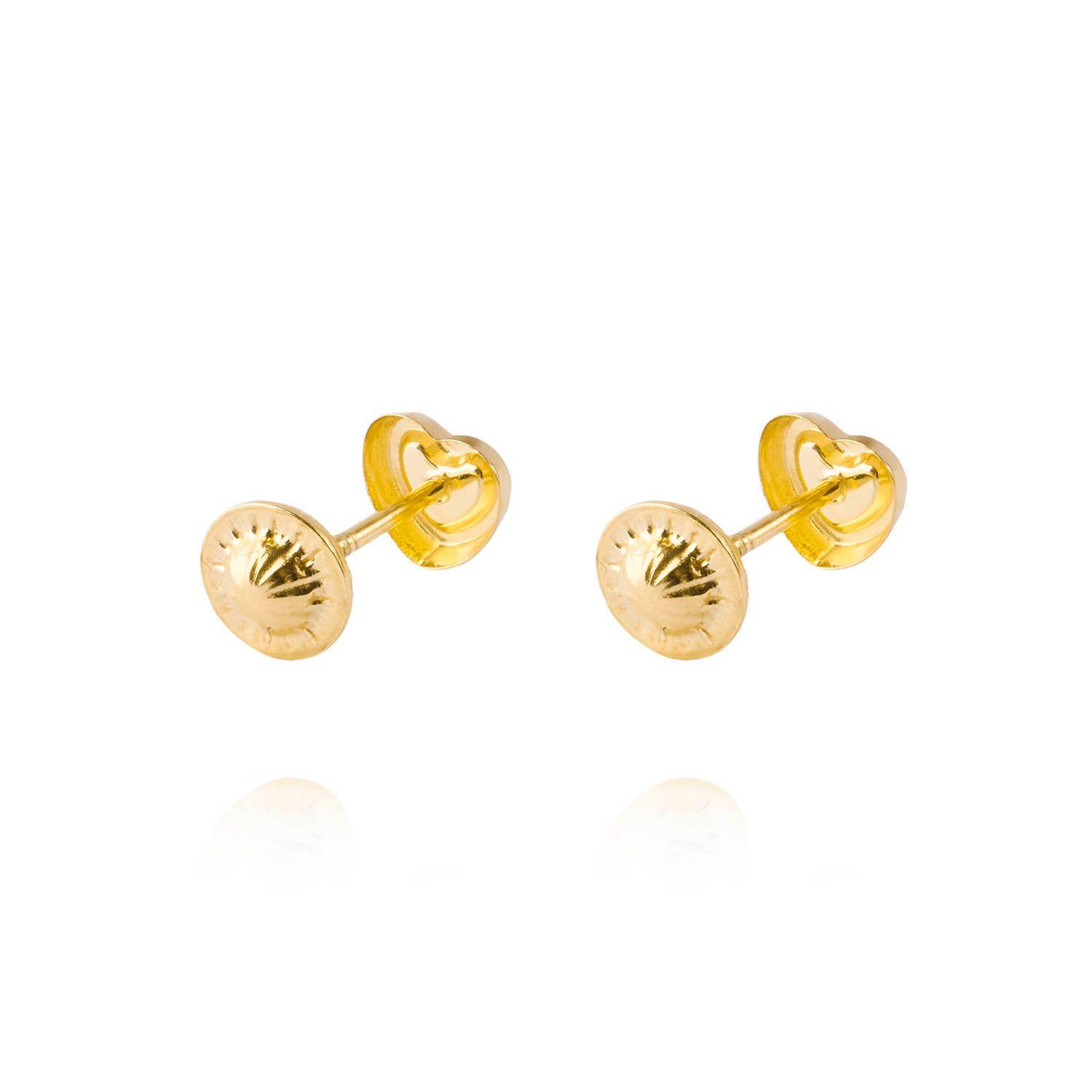 Aros de Oro 18kt Corazón con Circonita-2
