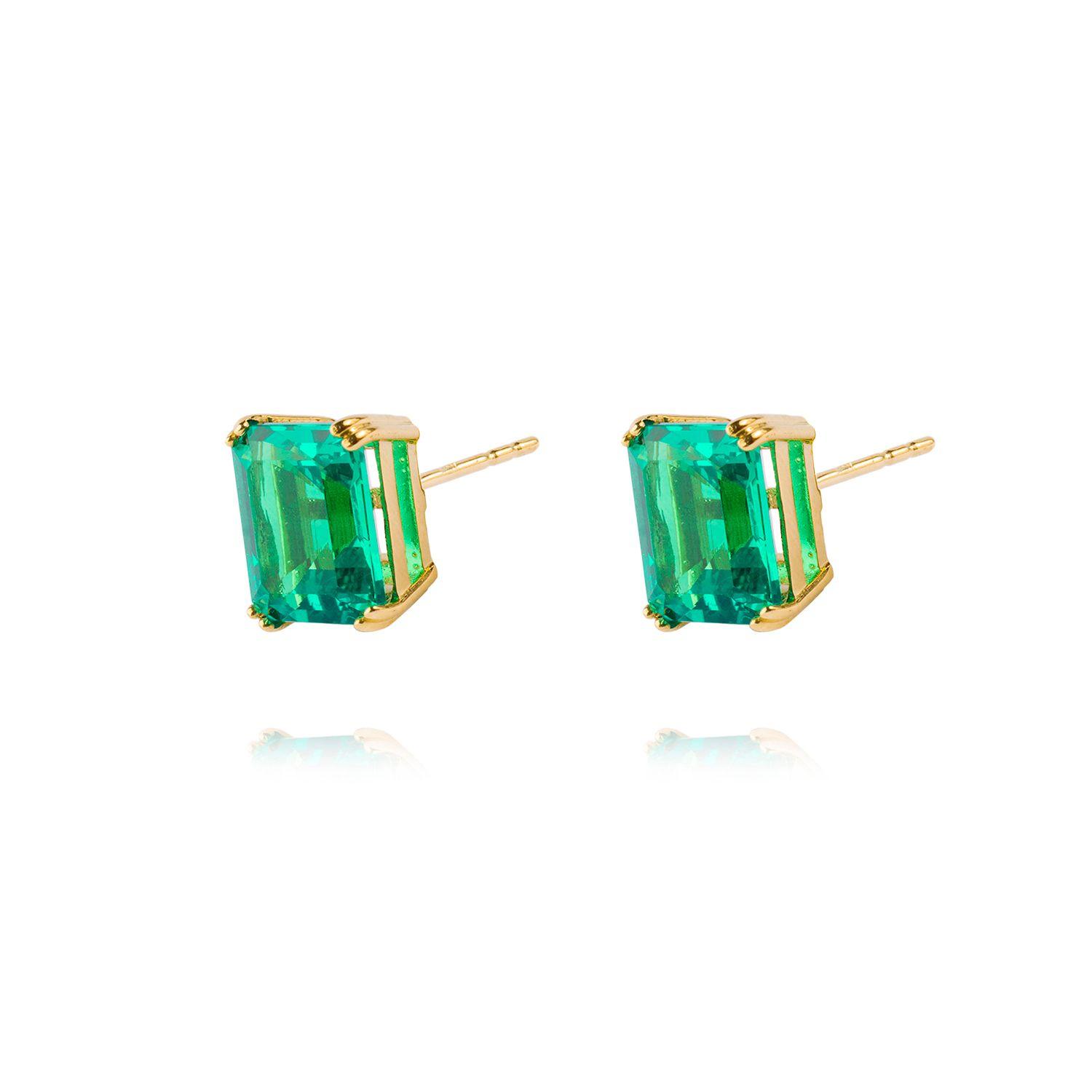 Aros de Oro de 18kt con Esmeraldas Naturales-1