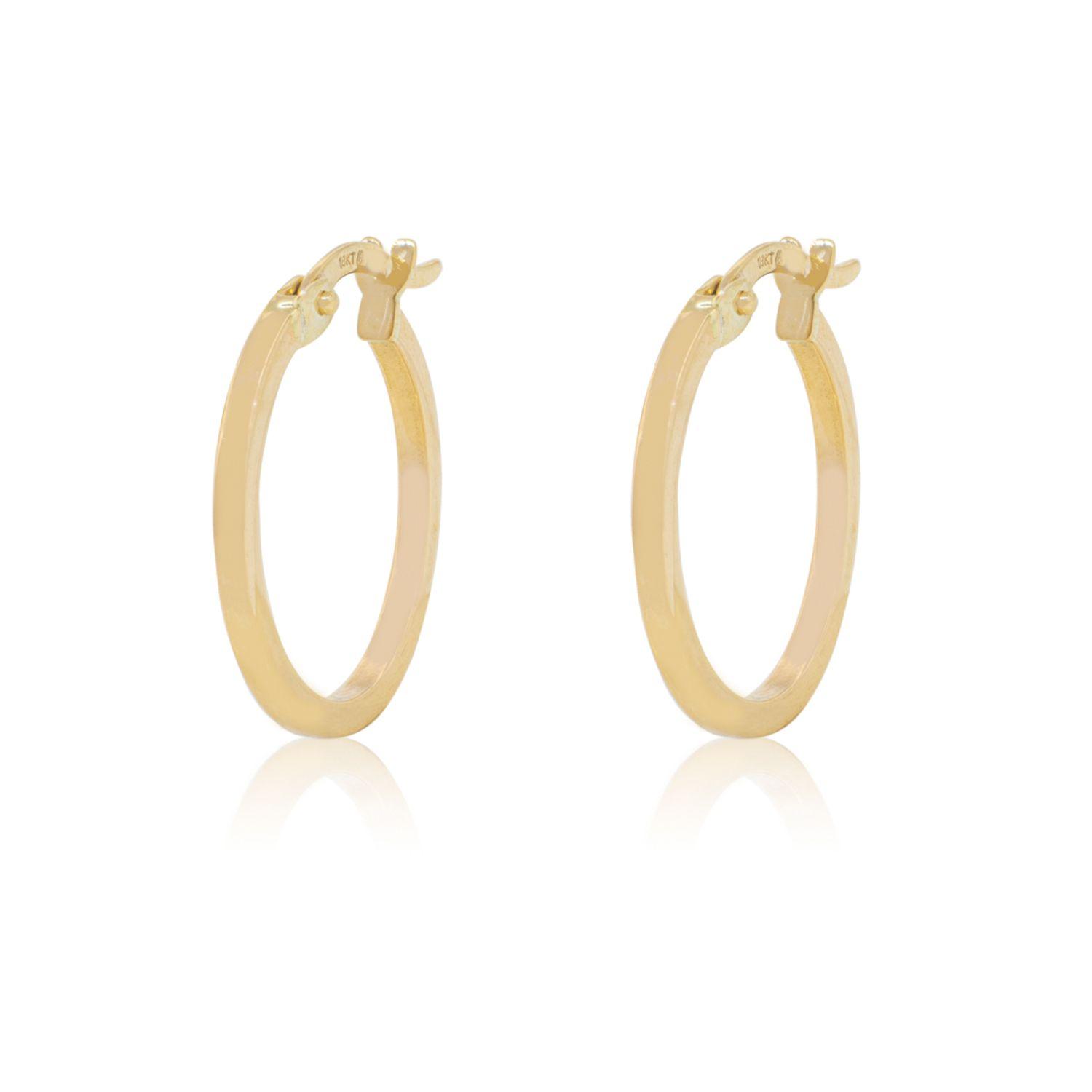 Aros de Oro 18kt Argollas Lisas 1,5mm-0