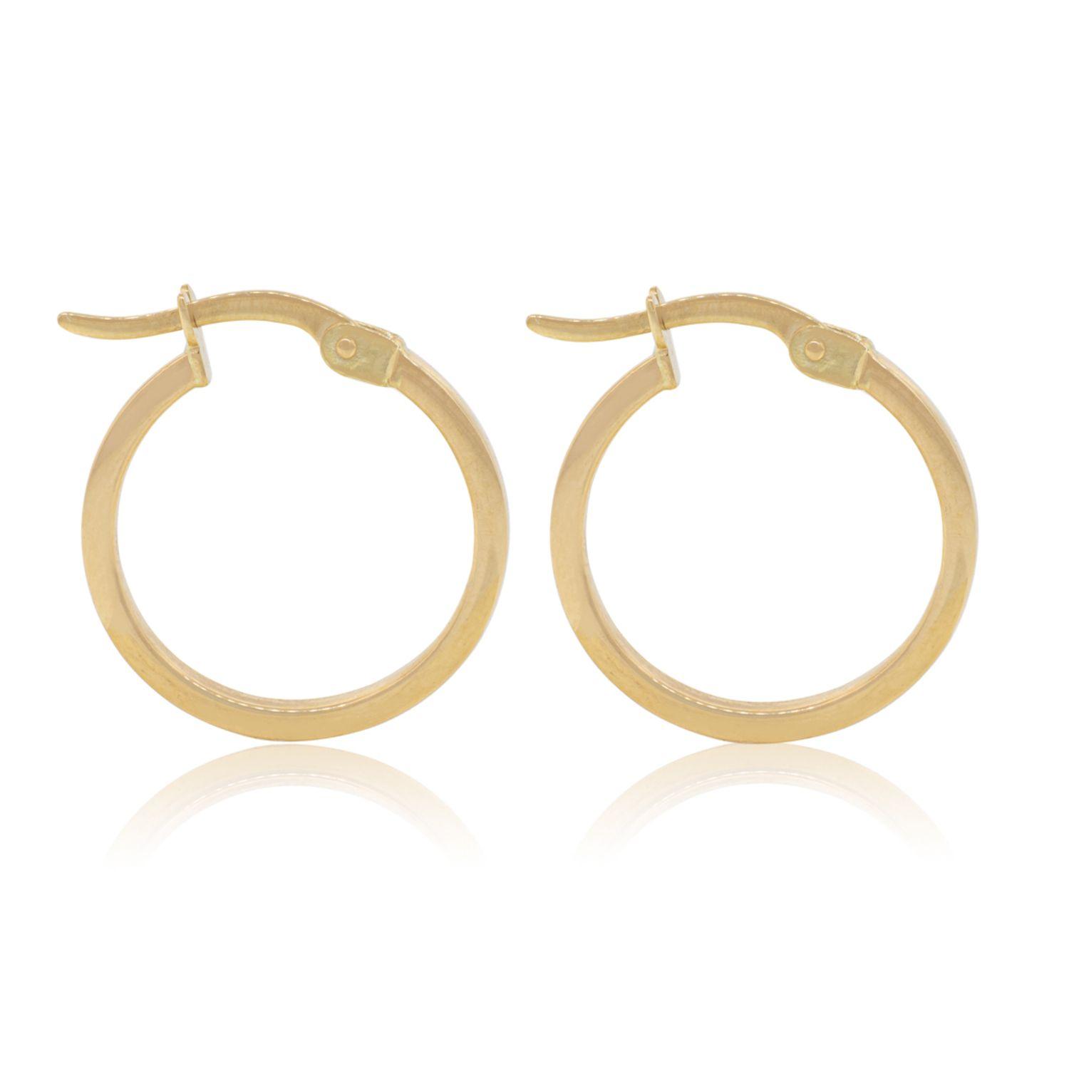 Aros de Oro 18kt Argollas Lisas 1,5mm-1