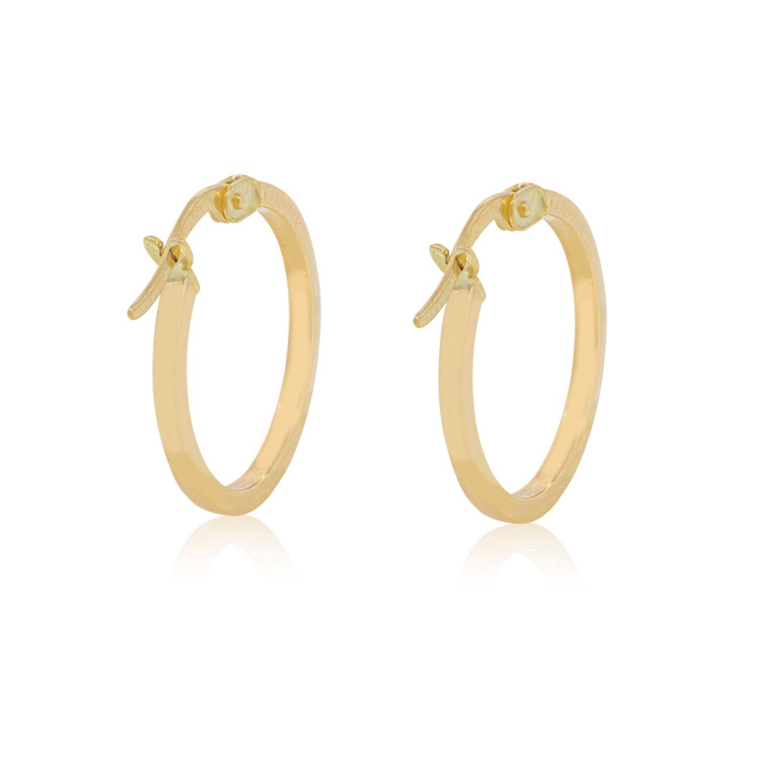 Aros de Oro 18kt Argollas Lisas 1,5mm-2