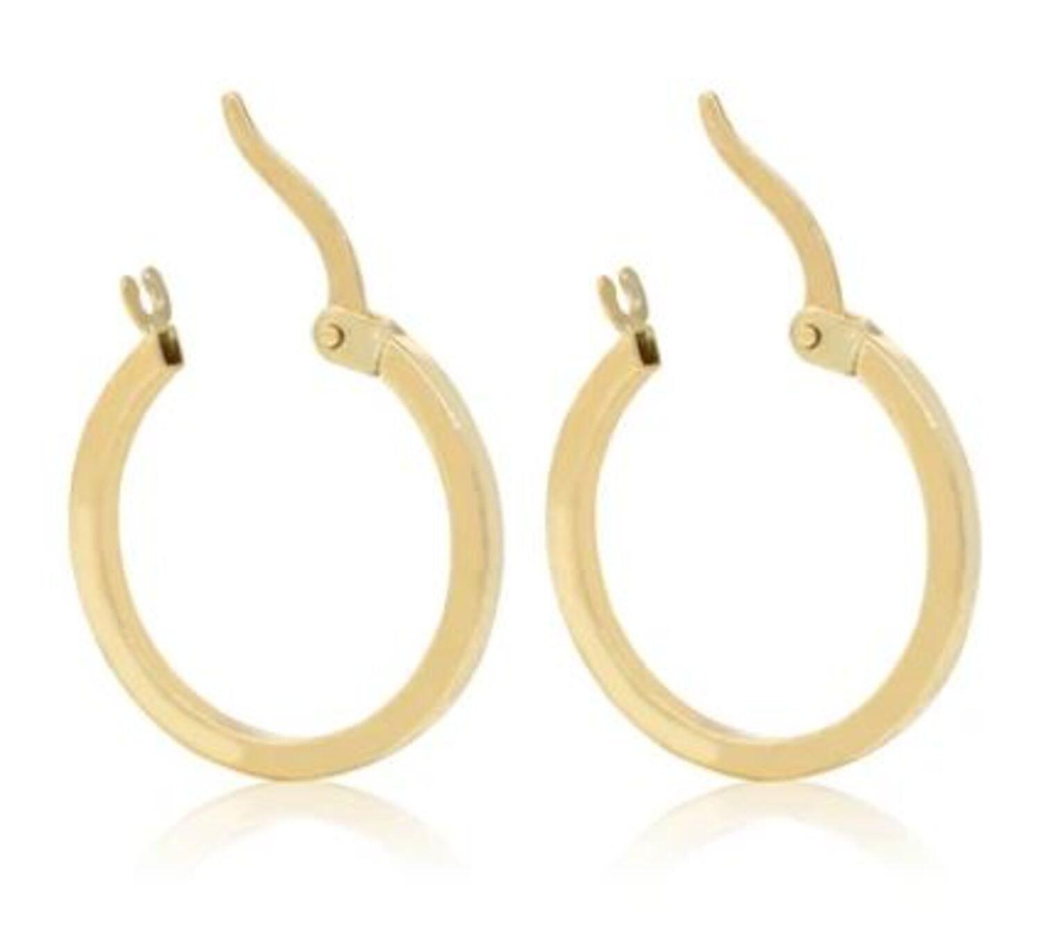 Aros de Oro 18 kt Modelo Argollas Lisas-1