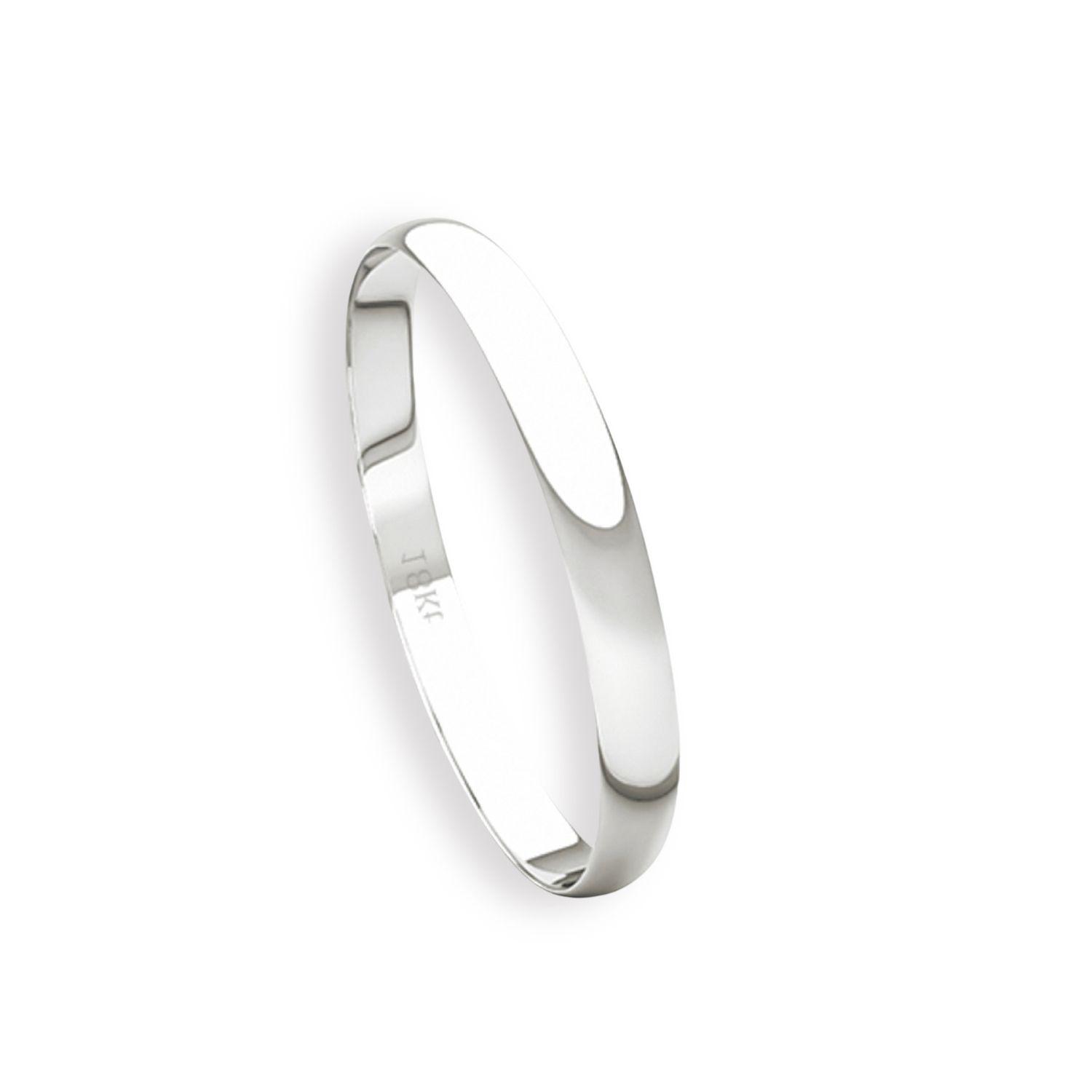 Argolla Matrimonio Ilusión de Oro Blanco 18kt Inglés Verona de 2,0mm-2