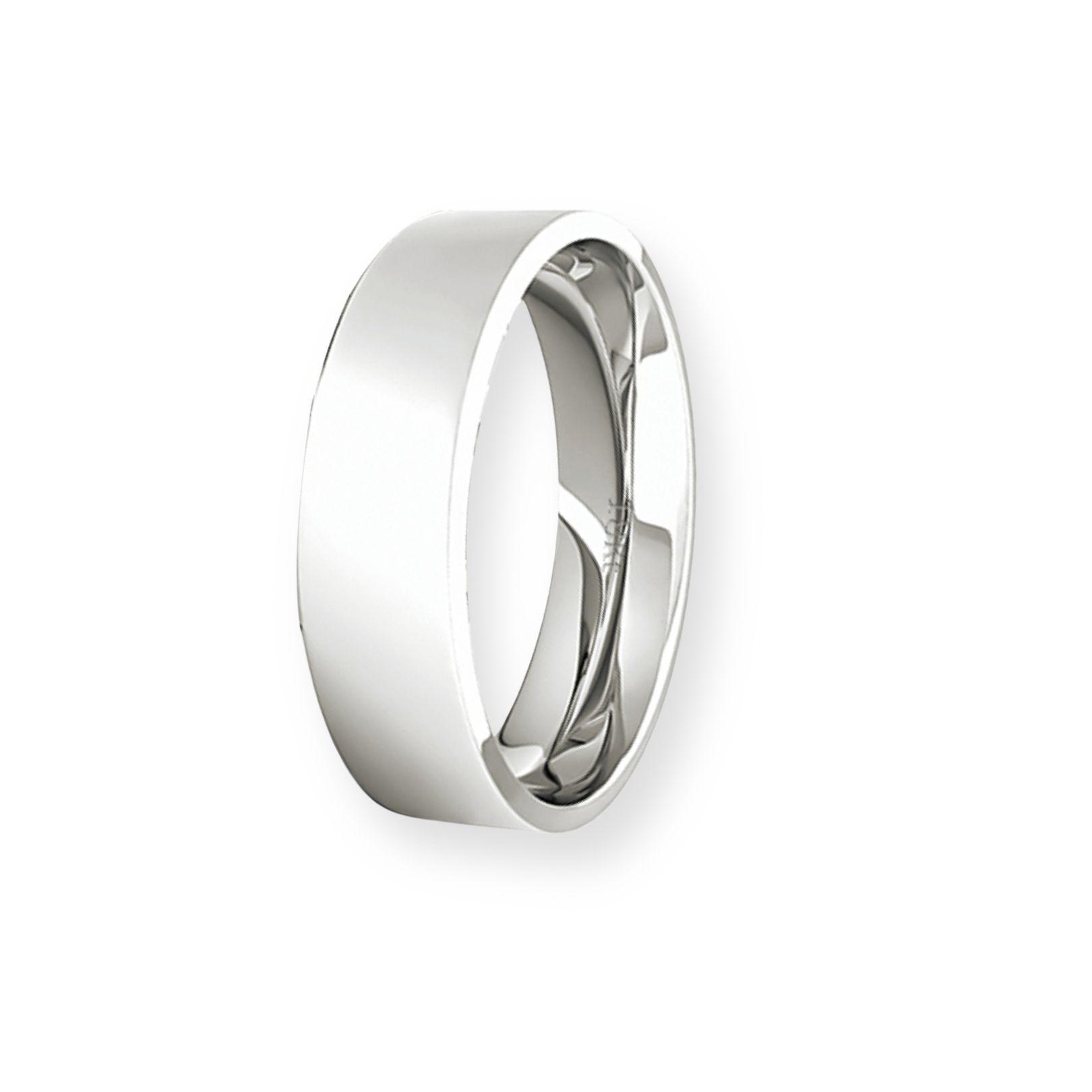 Argolla Matrimonio de Oro Blanco 18kt Tubo ErgoFit Sagres de 5,0mm-0