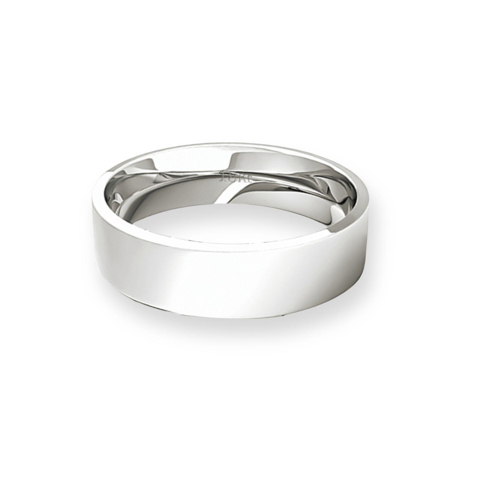 Argolla Matrimonio de Oro Blanco 18kt Tubo ErgoFit Sagres de 5,0mm-1