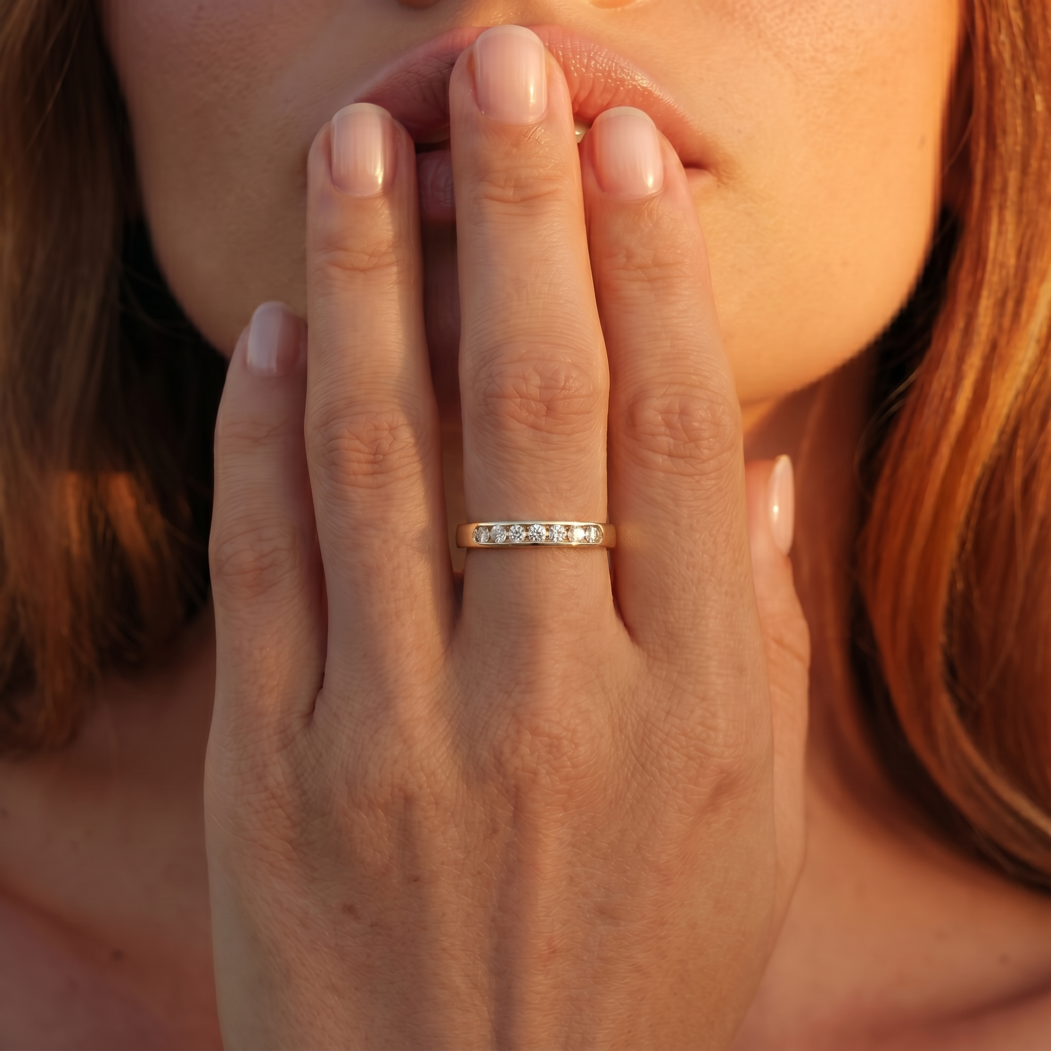 Anillo Compromiso de Oro 18Kt Circon en Riel-3