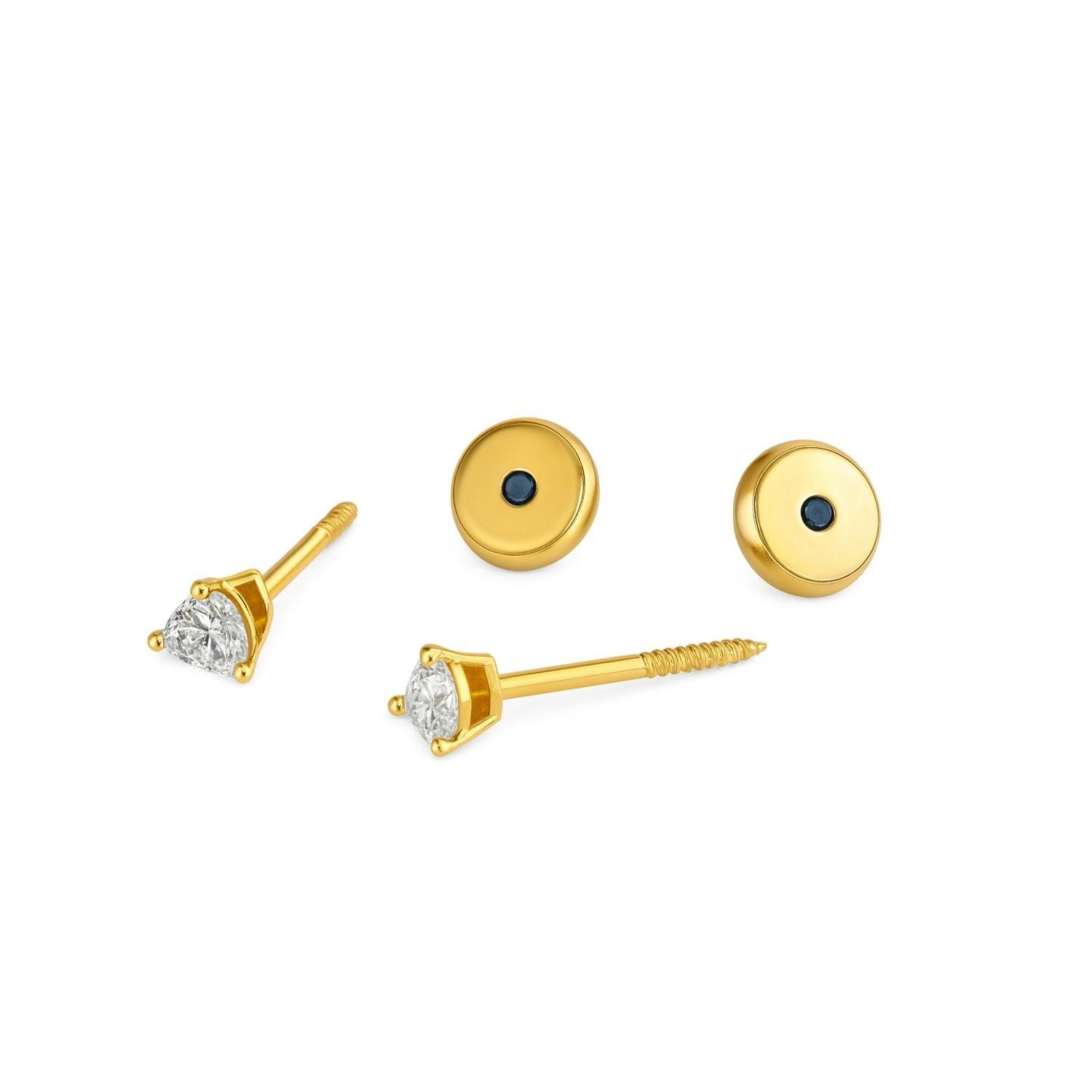Aros de Oro 18kt Corazón Circonita-2