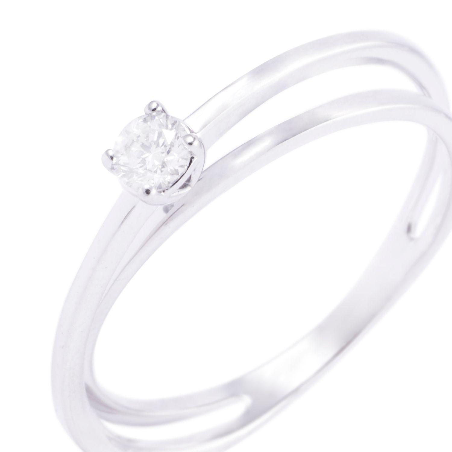 Anillo de Oro de 18kt Modelo Solitario brillante de 16 puntos-1