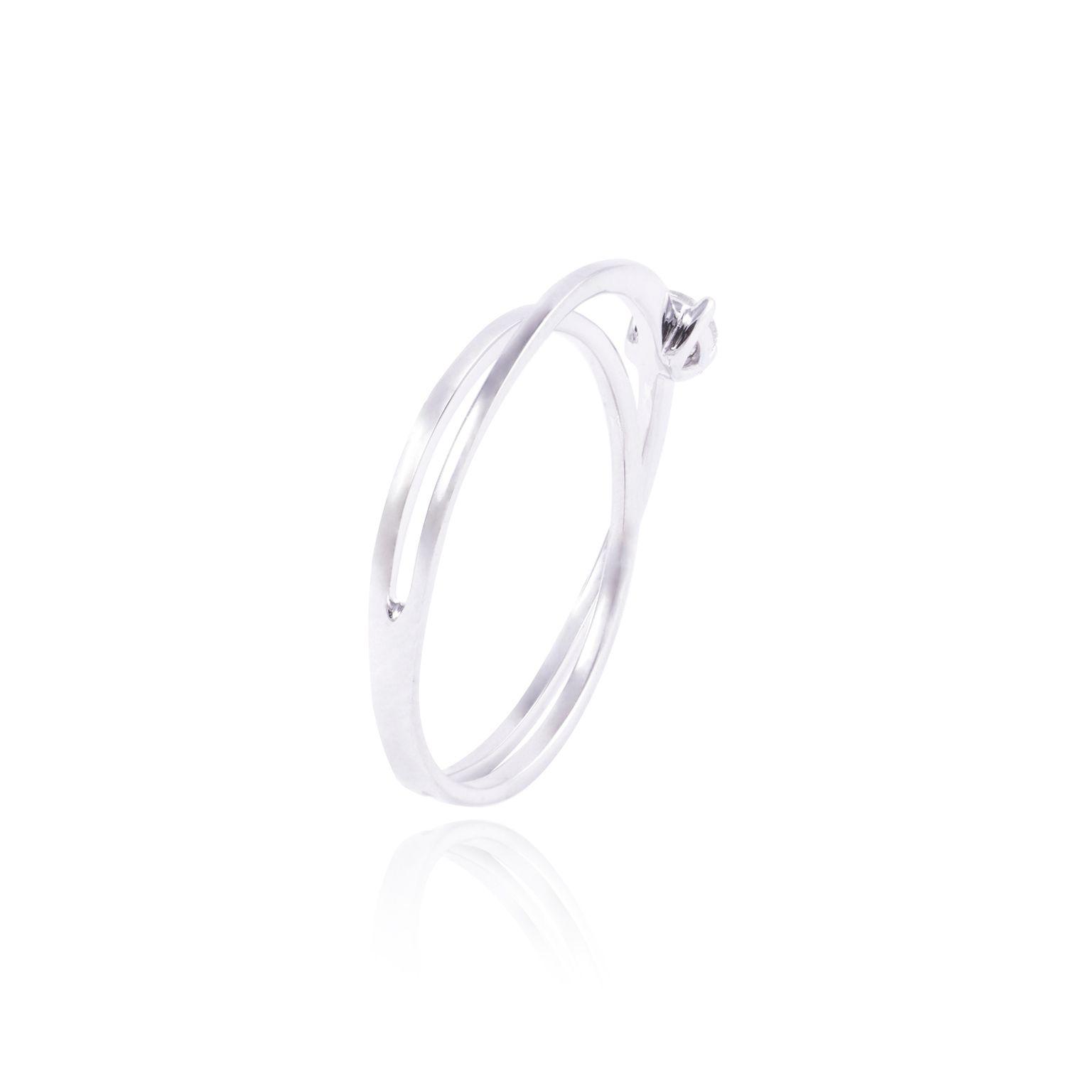 Anillo de Oro de 18kt Modelo Solitario brillante de 16 puntos-2