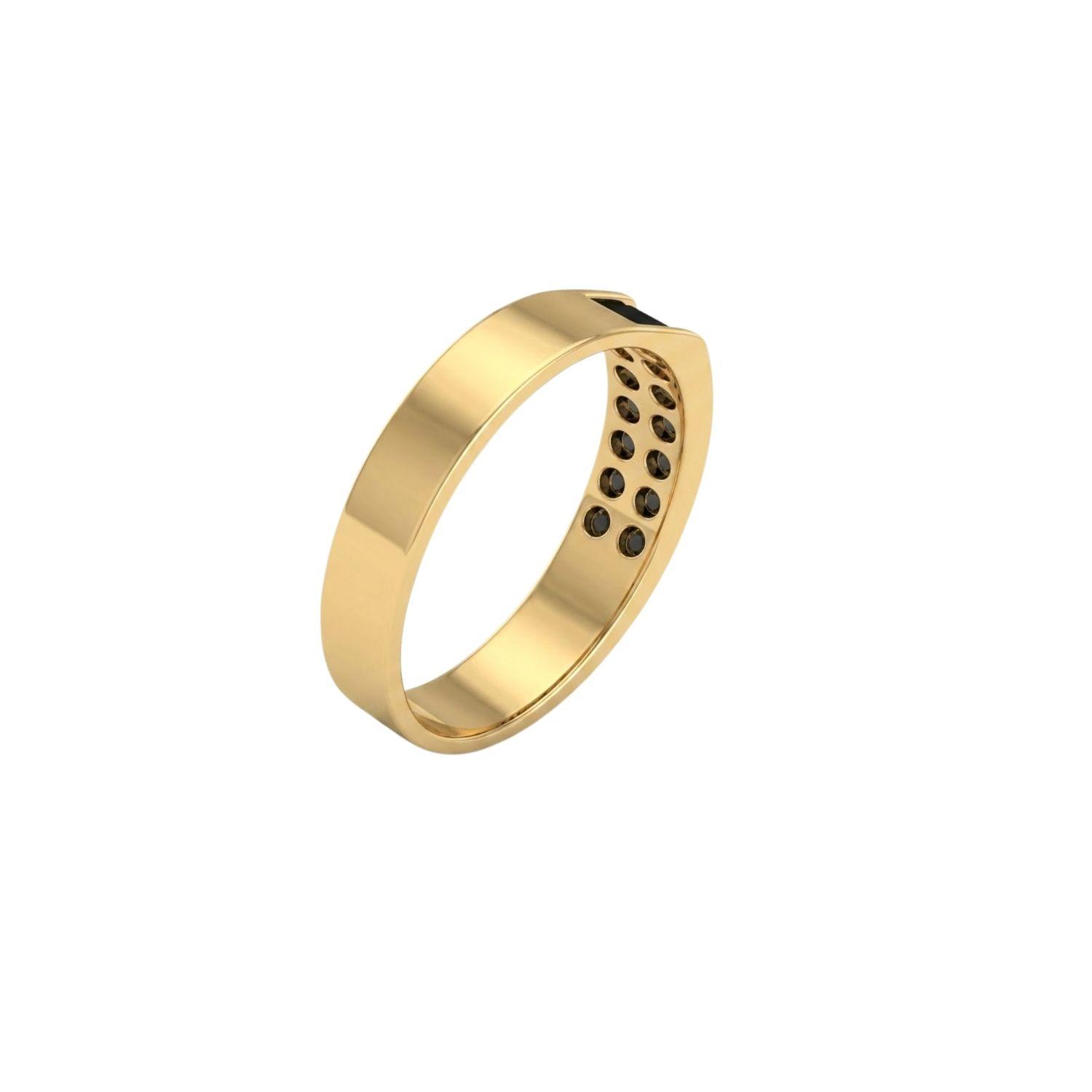 Anillo Oro Miel 18kt Esencia Ónix-2