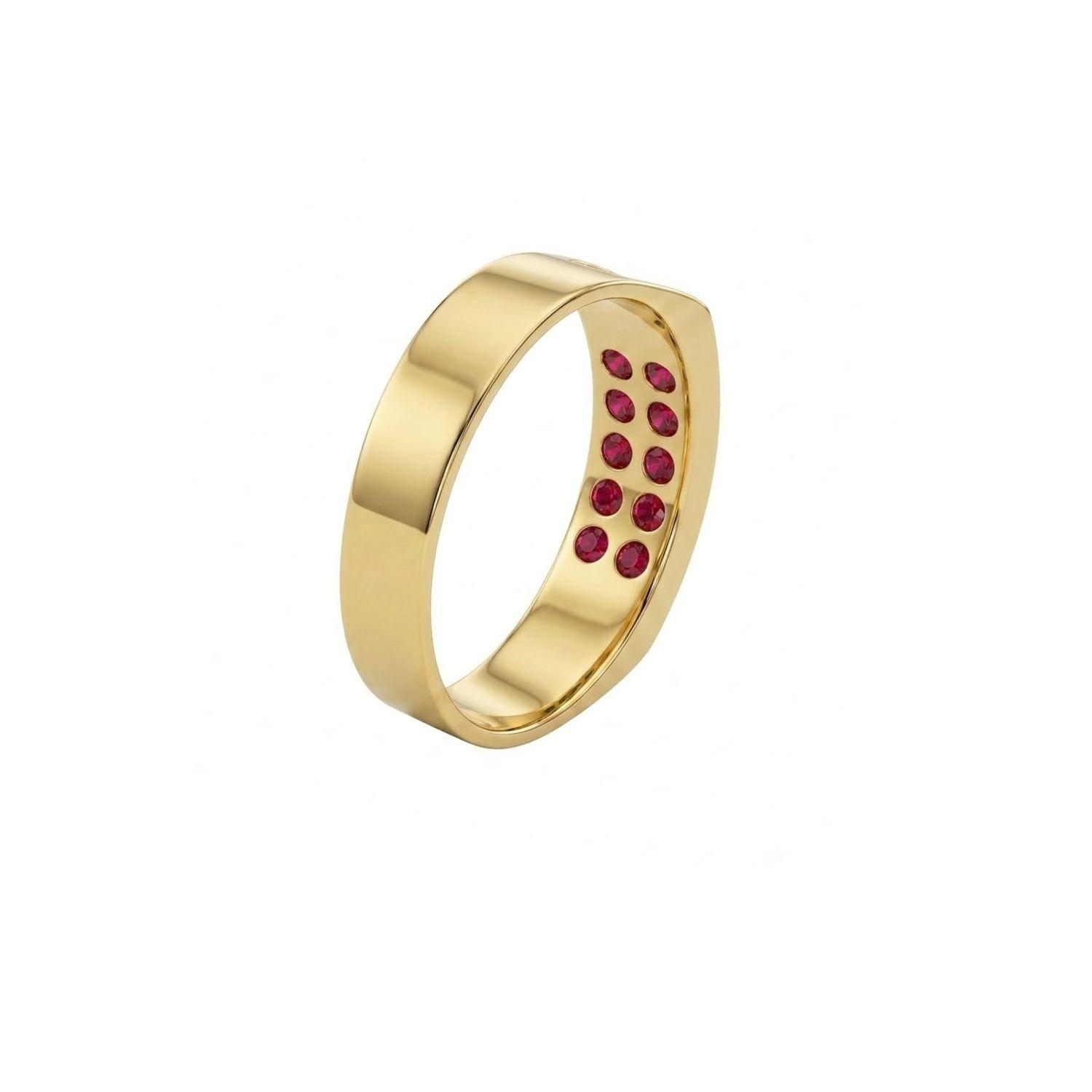 Anillo Oro Miel 18kt Esencia Rubí-2