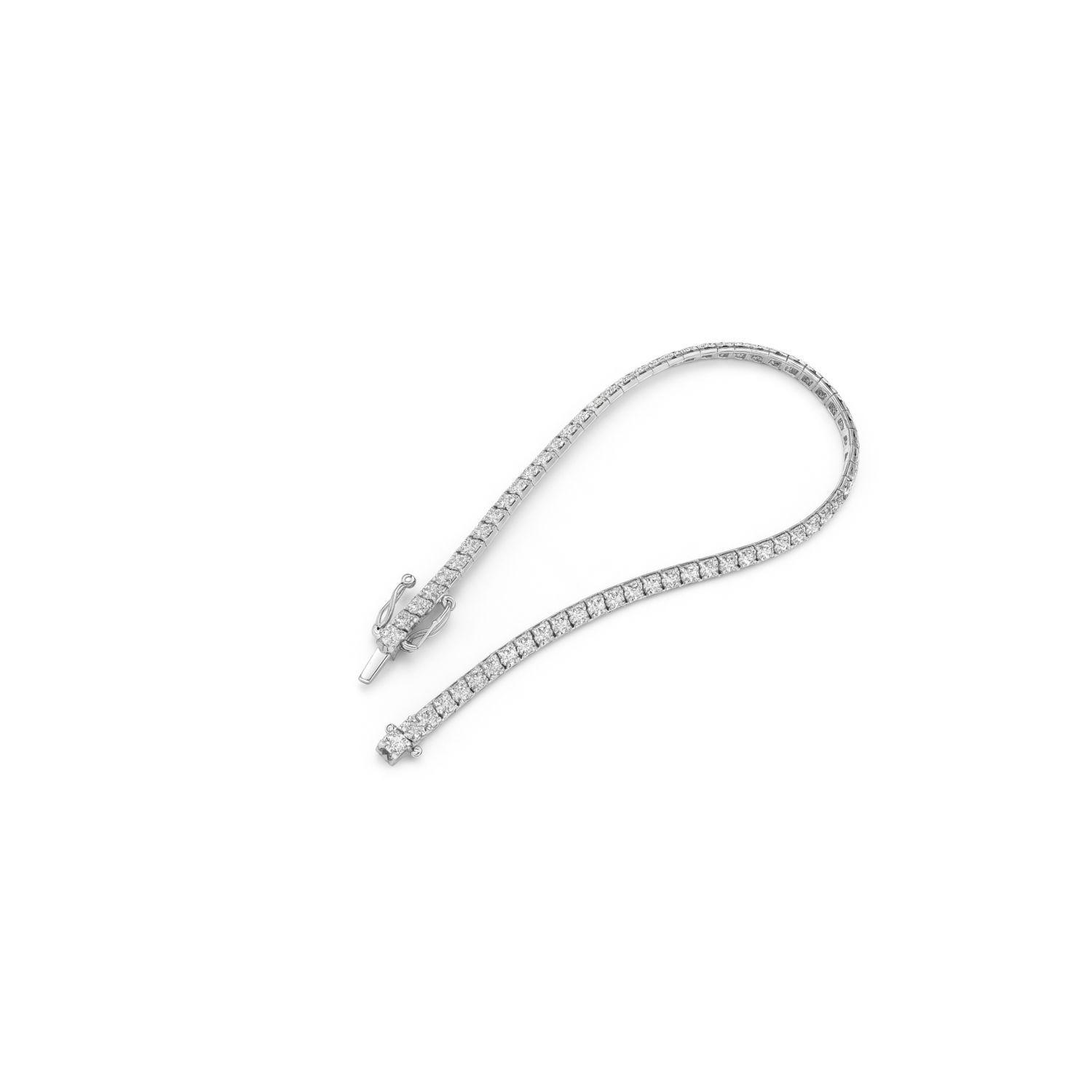 Pulsera Oro Blanco 18kt Diamantes Infinitos 1,0 Qts-2