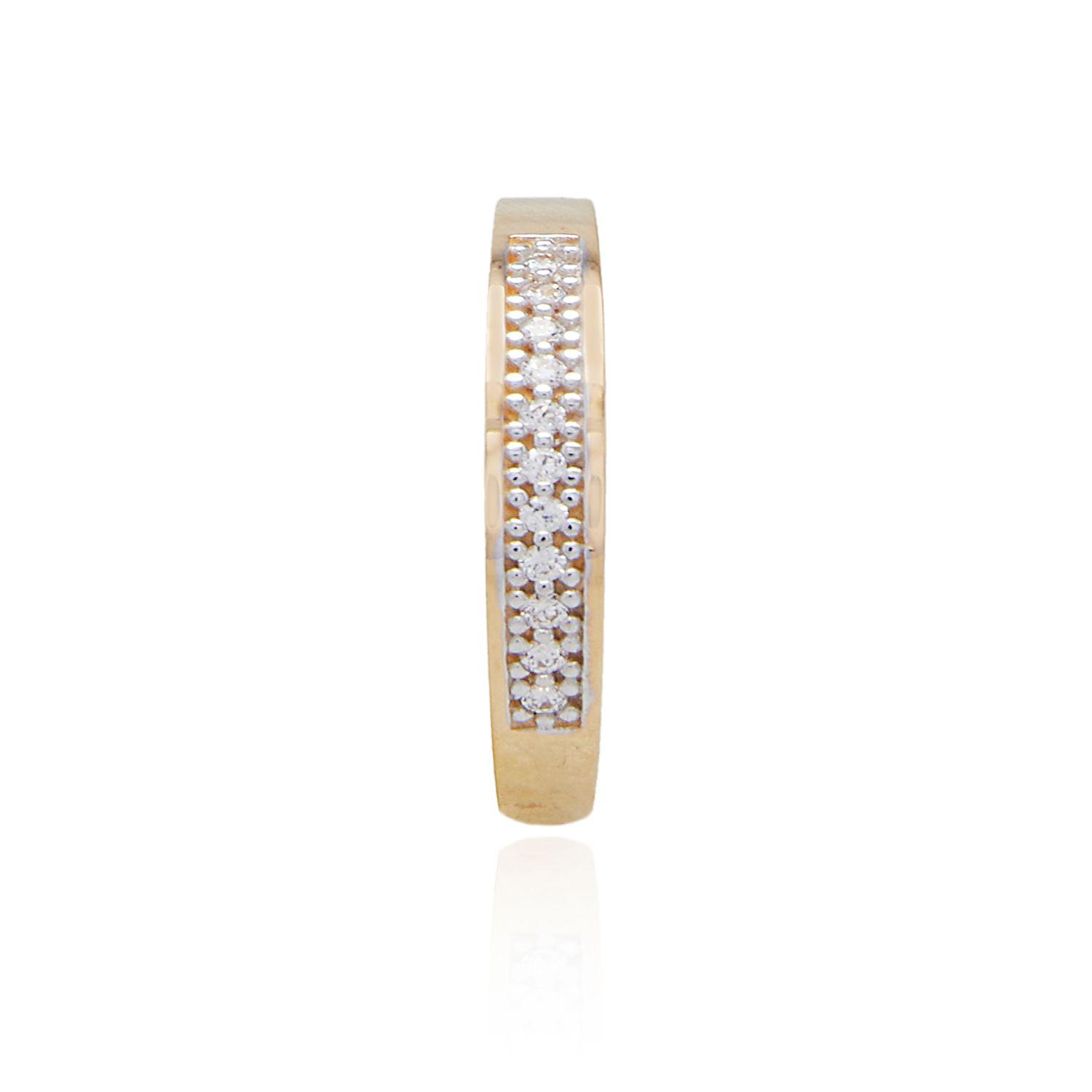 Anillo Compromiso de Oro 18Kt Cintillo Alto Circones-2