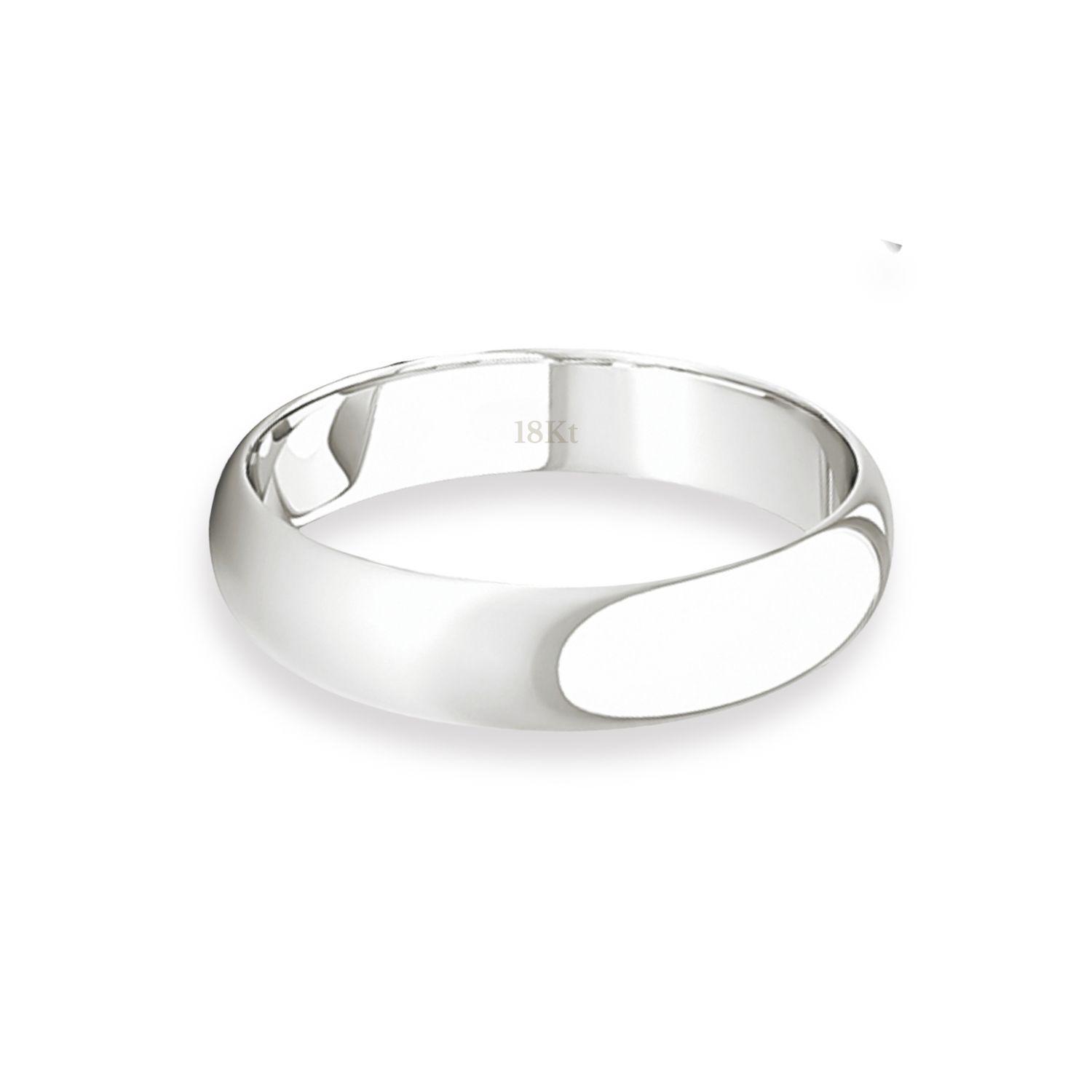 Argolla Matrimonio de Oro Blanco 18kt Inglés Venecia de 3,5mm-1