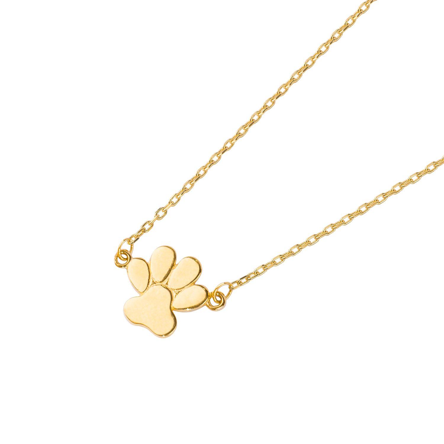 Collar de Oro 18kt Patita de Perro-0