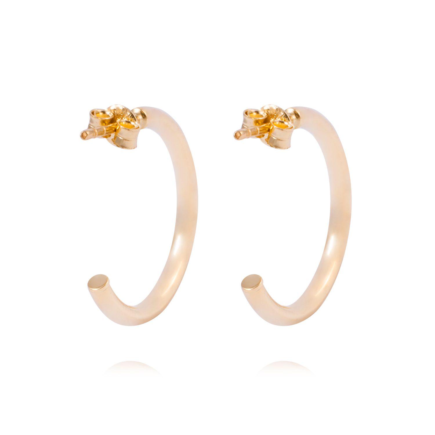 Aros de Oro 18kt Media Argolla Tubo 19MM-2