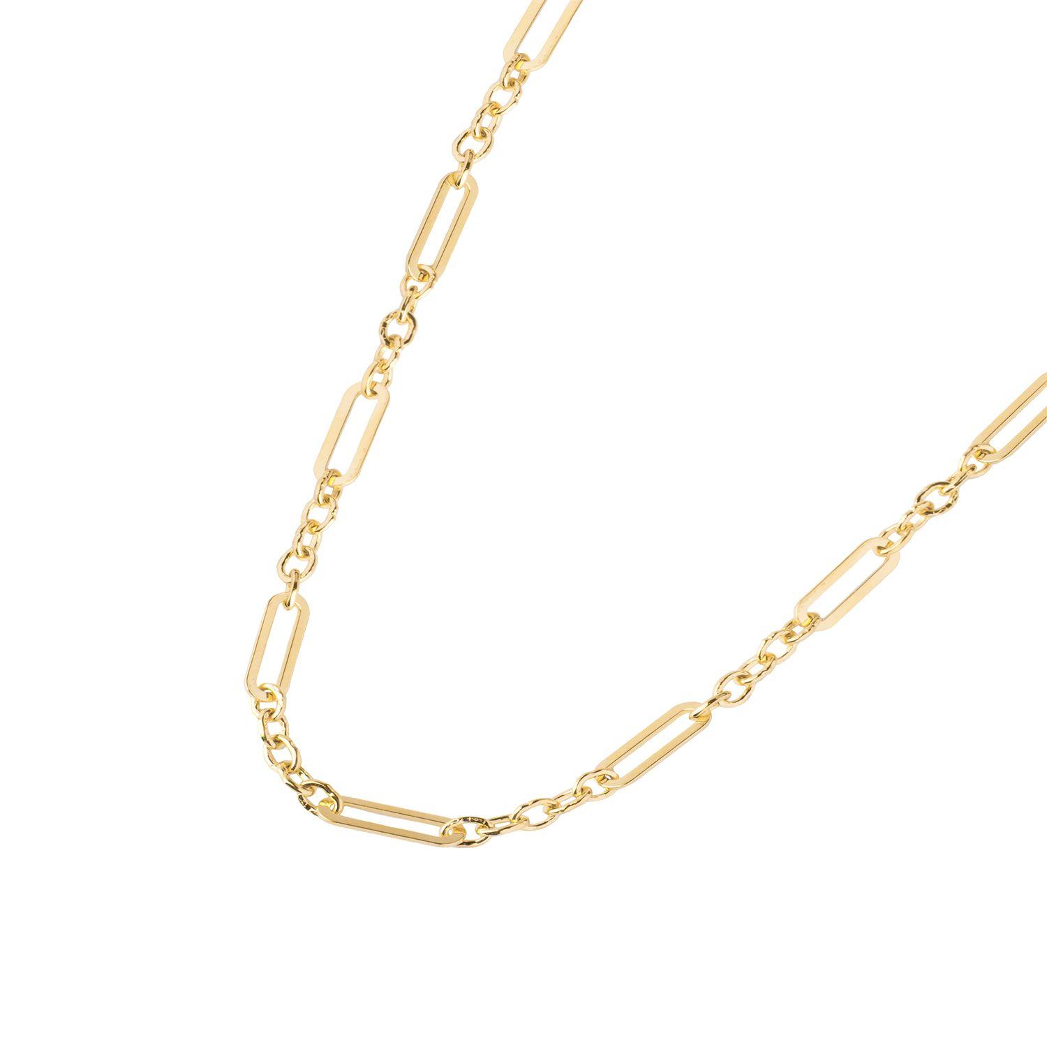 Collar de Oro 18kt Eslabon Intermedio-0