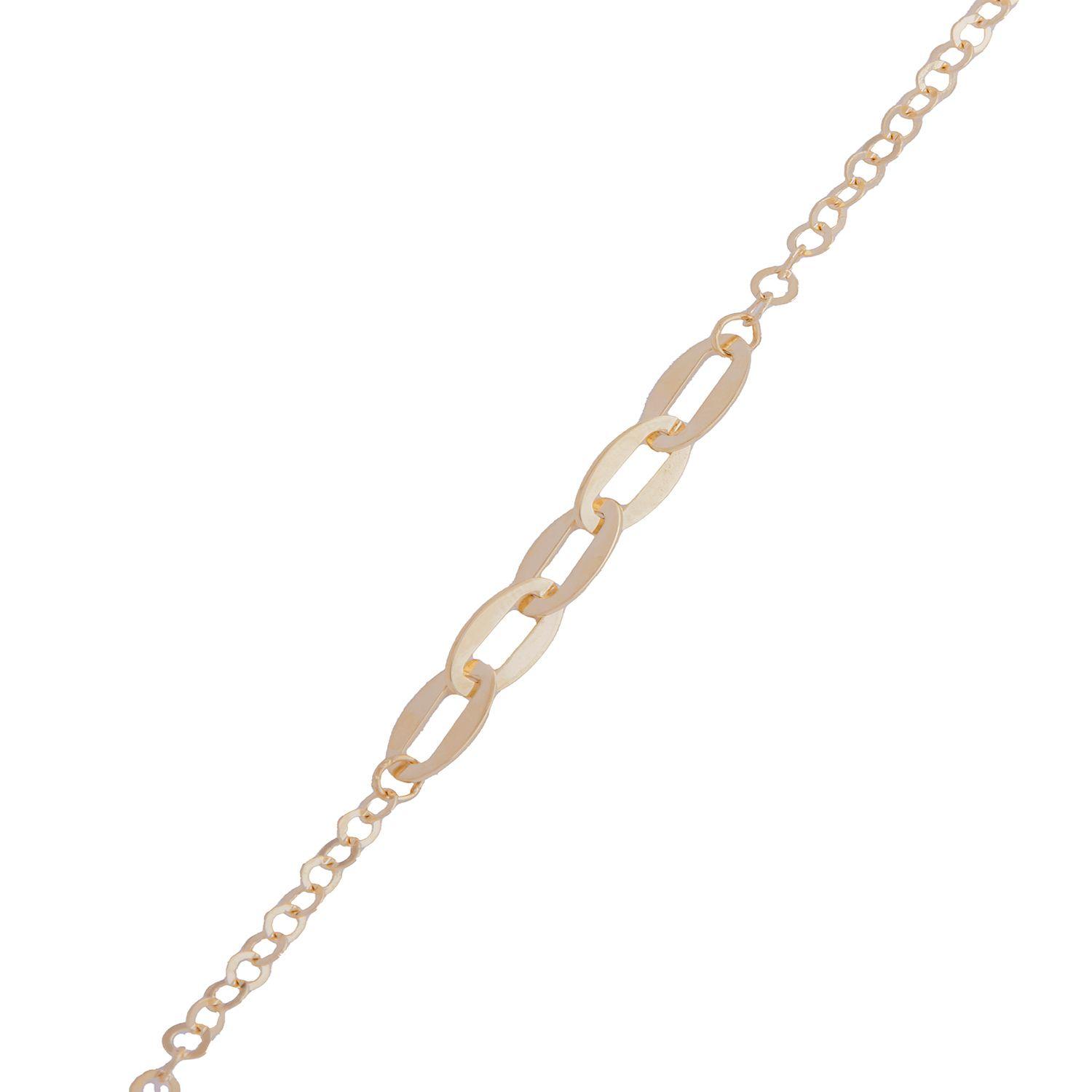 Pulsera de Oro 18kt Eslabones 3y5-1