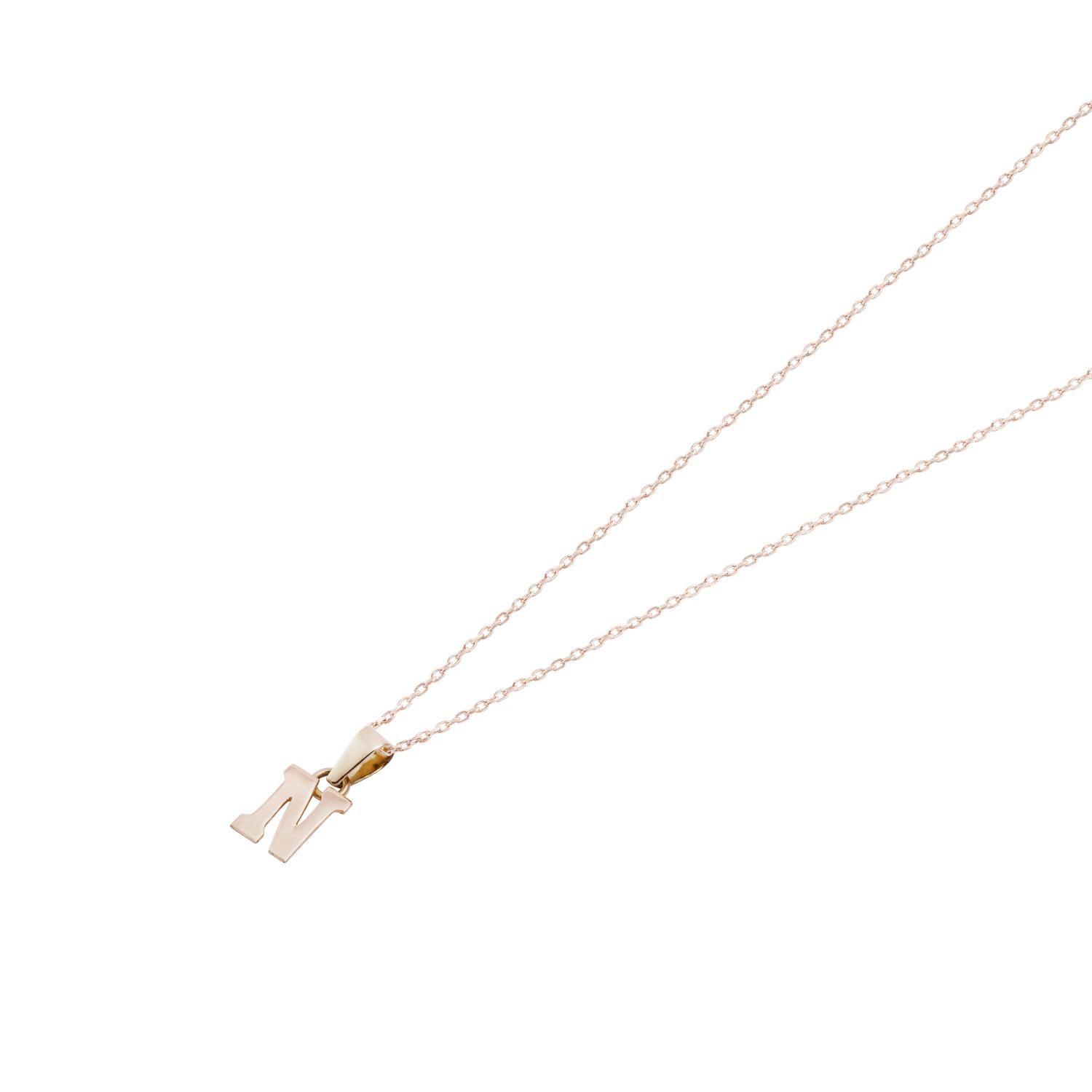 Colgante Oro Miel 18kt Letra N-2