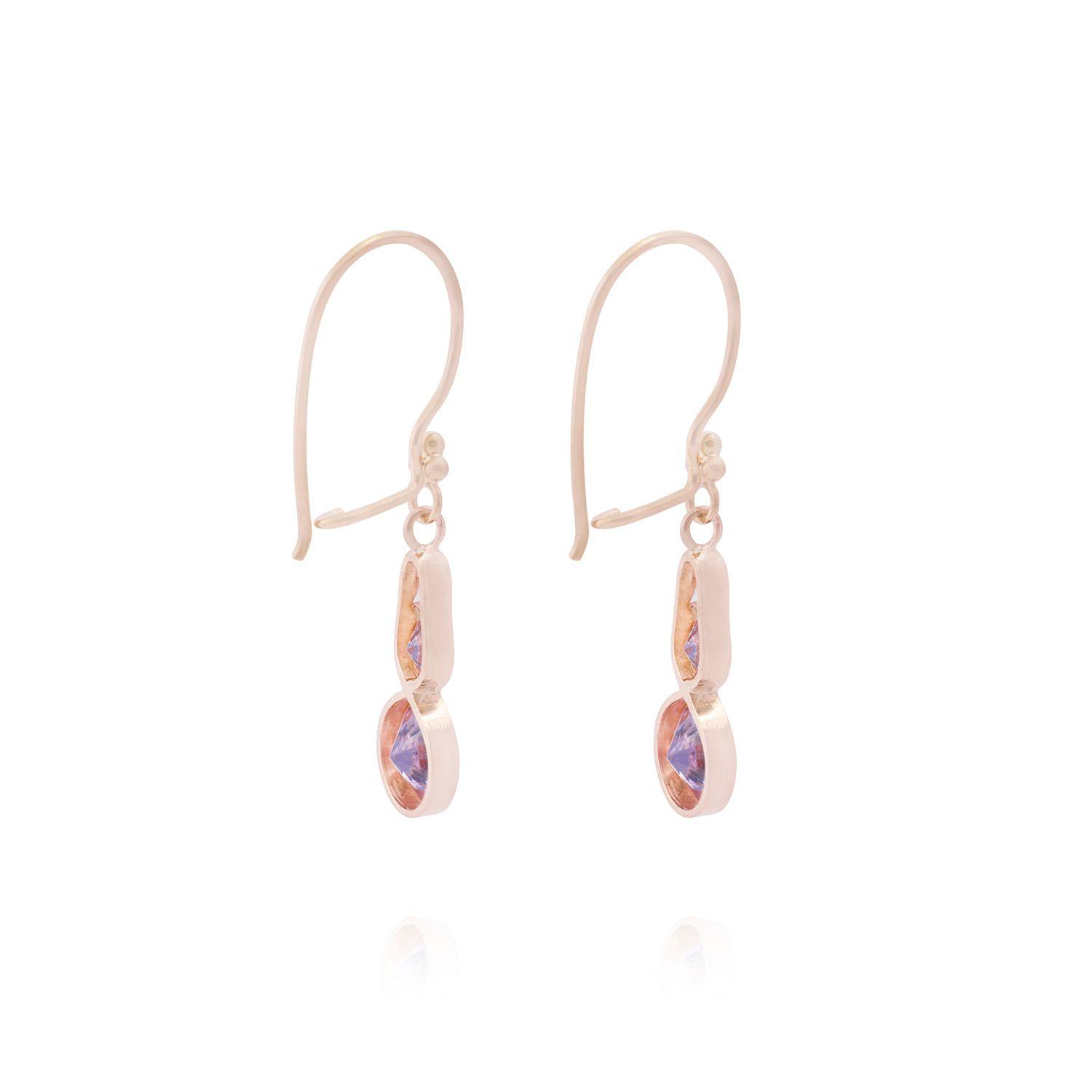 Aros Oro Miel 18kt  Amatista Degrade-2