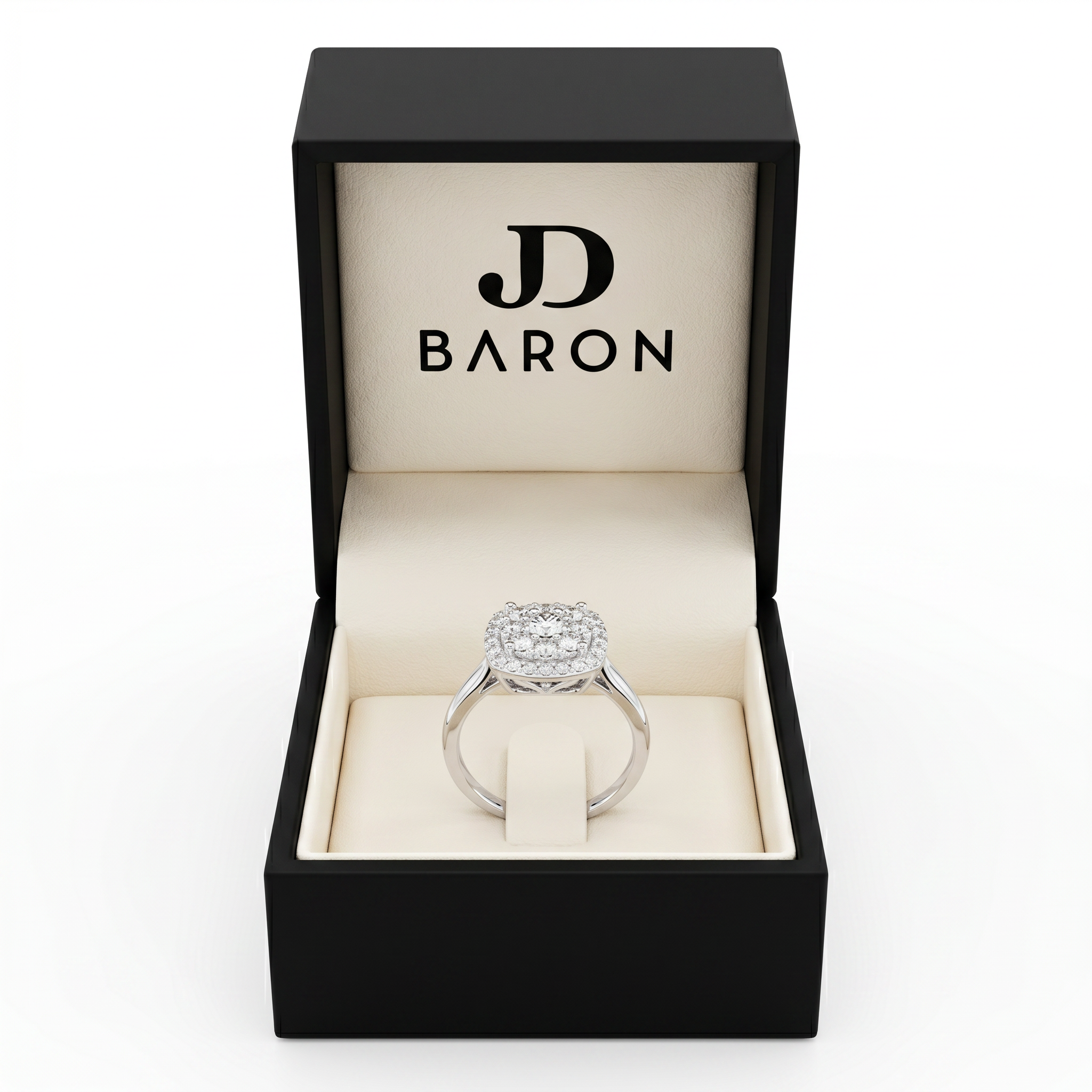 Anillo Platino 900 Diamantes 60 Pts Brillo Clásico-2