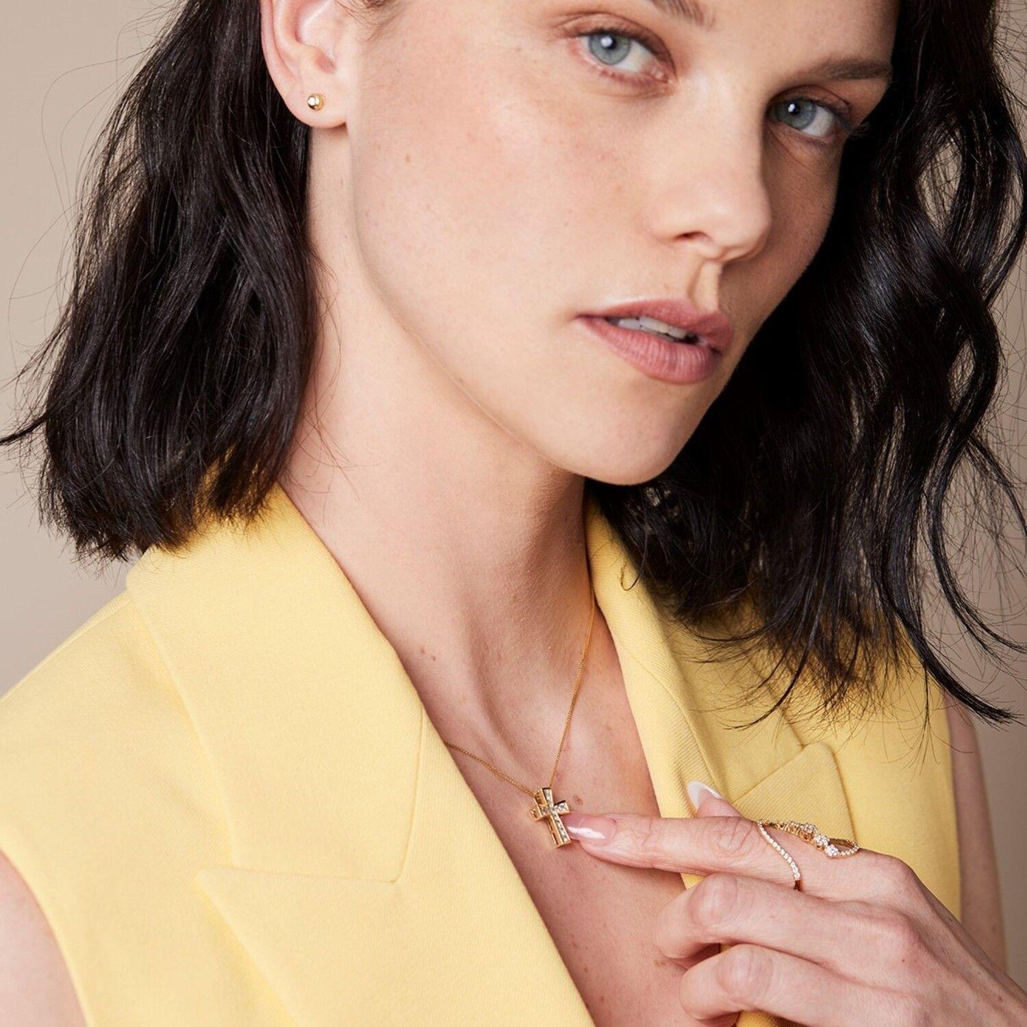 Collar Oro 18kt Diamantes Cruz 55Pts | Danielle Costantini-4