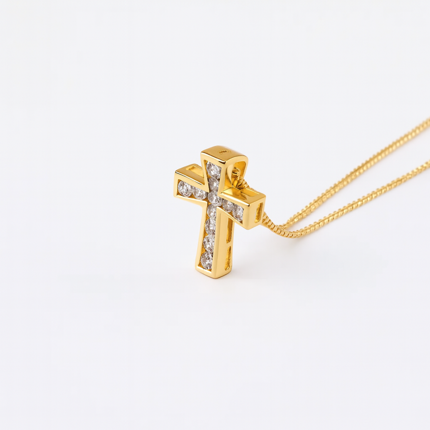 Collar Oro 18kt Diamantes Cruz 55Pts | Danielle Costantini-2