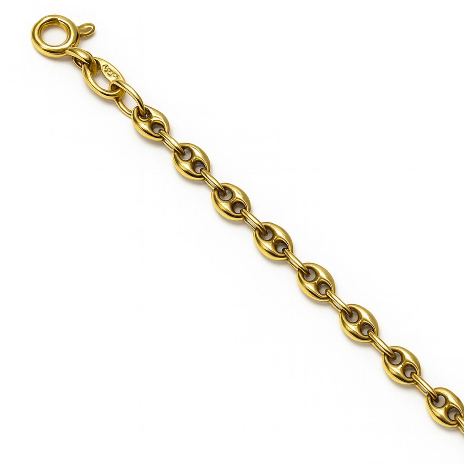 Pulsera Oro Amarillo 18Kt Botón Pequeño-2