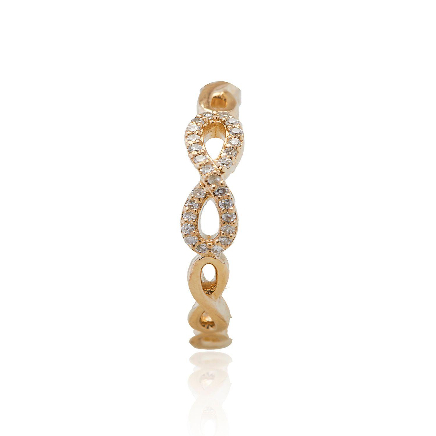 Anillo Oro Amarillo 18kt Infinito con Diamantes 7Pts SI/H-1