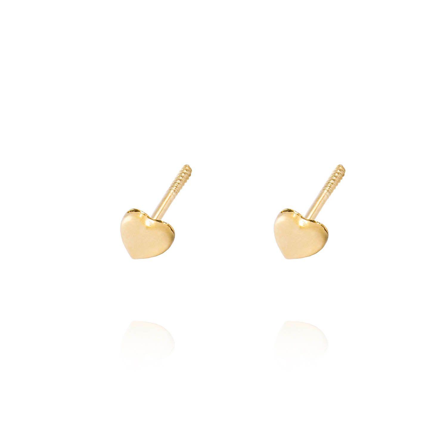 Aros de Oro 18kt Modelo Tipo Corazón Pequeño-1