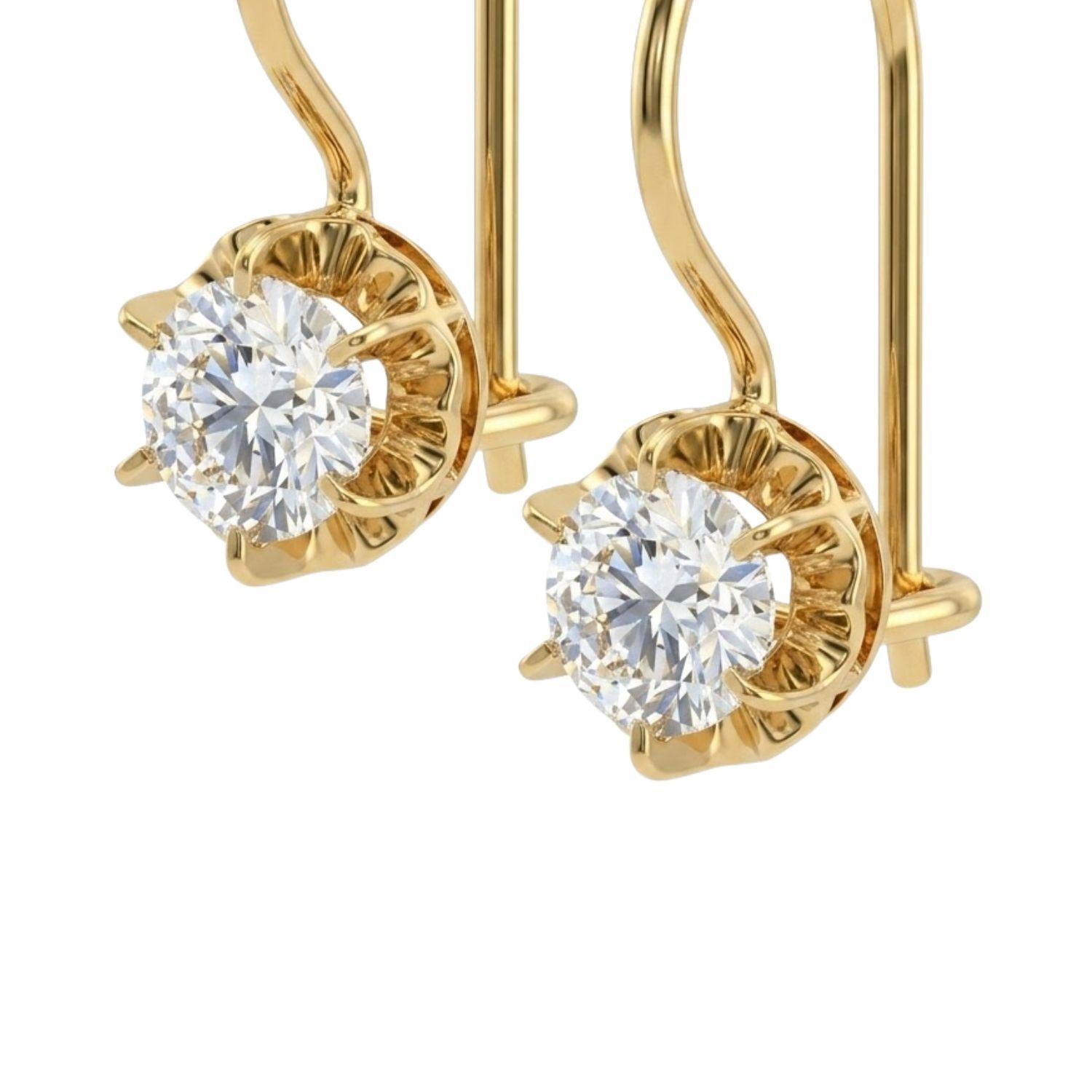 Aros Oro Miel 18kt Colgante con Circon 5mm-1