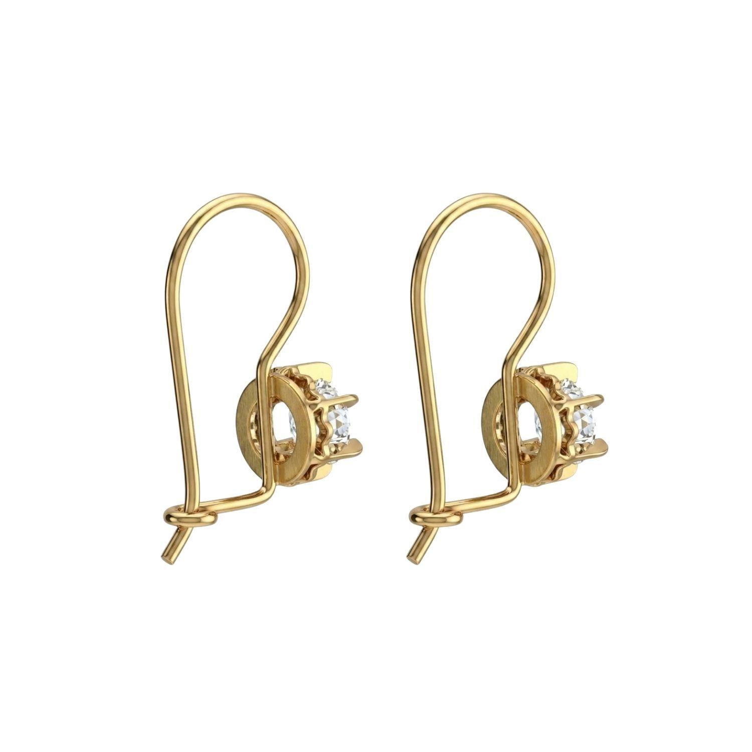 Aros Oro Miel 18kt Colgante con Circon 5mm-2