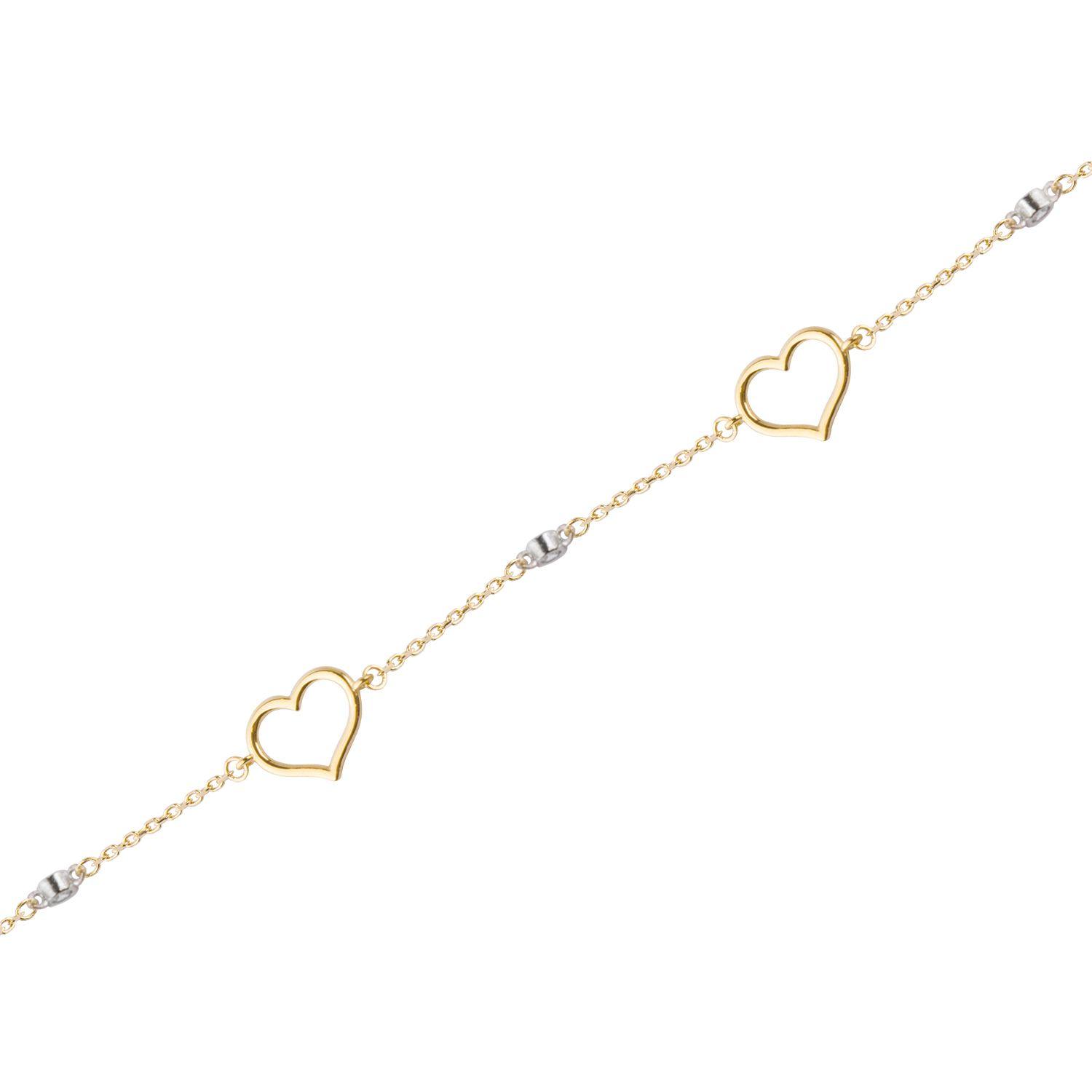 Pulseras de Oro 18kt Modelo&Circón,Corazón-2