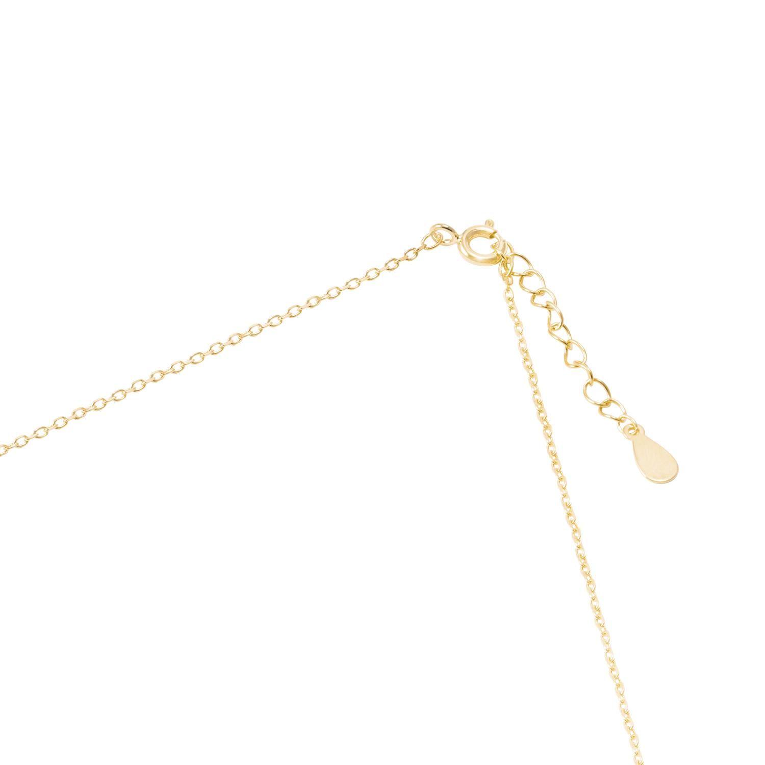 Collar de Plata Esterlina 925 Gota de Agua Con Circon Revestido en Oro 18kt-2