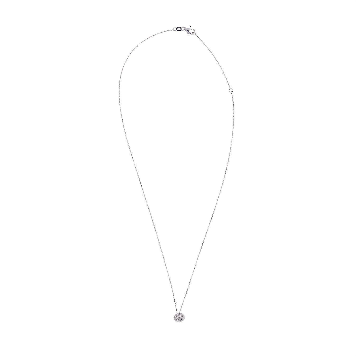 Collar Oro Blanco 18kt Diamantes 18 Pts Total SI/H-2