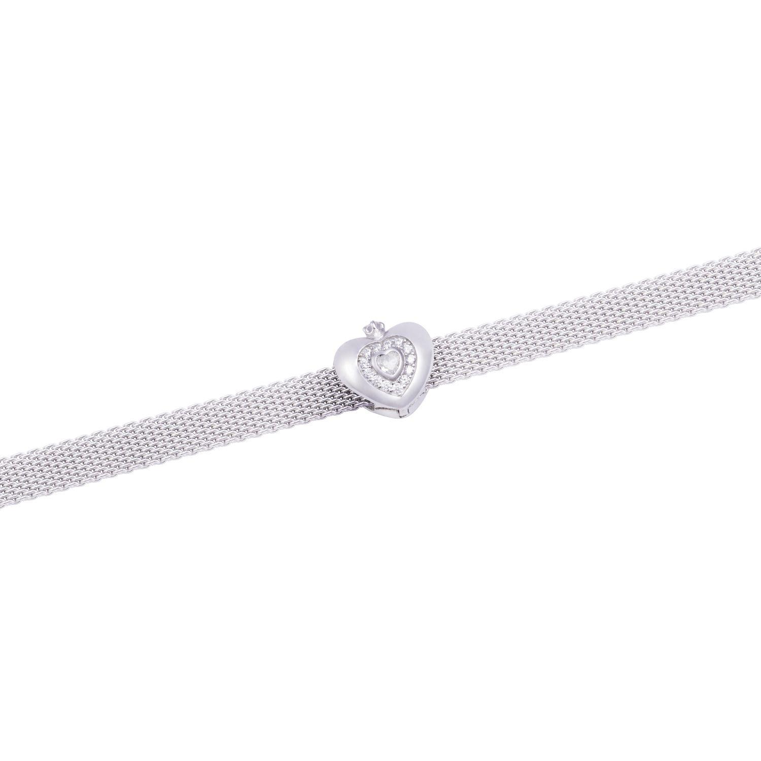 Dije de Plata broche Corazoncito con Circonita-2