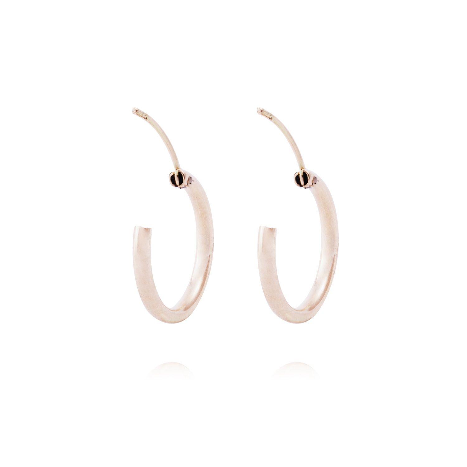 Aros Oro Miel 18kt  Argolla 10mm-2
