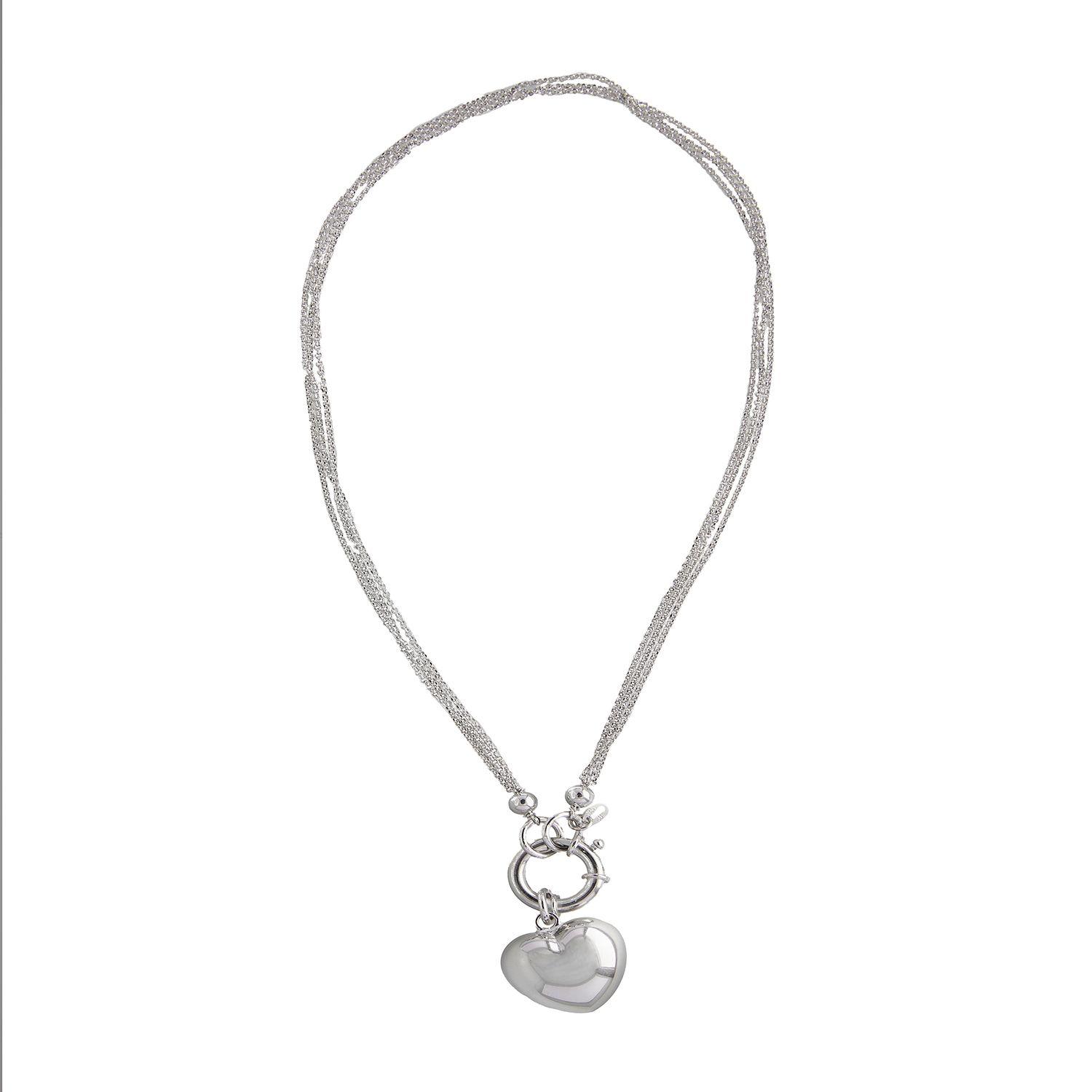 Collar Plata Esterlina 925 Corazón Timón-2