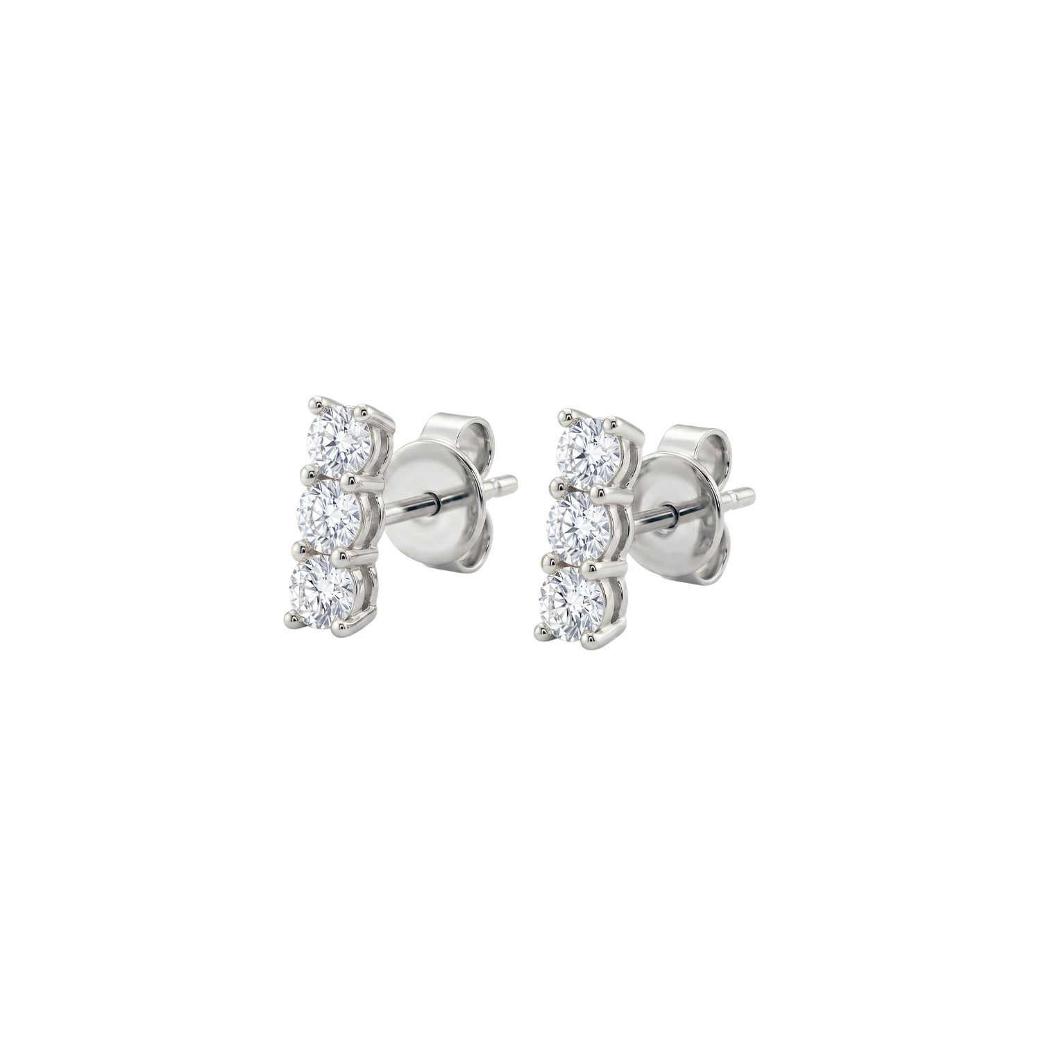 Aros Oro Blanco 18kt Diamantes 22Pts-0