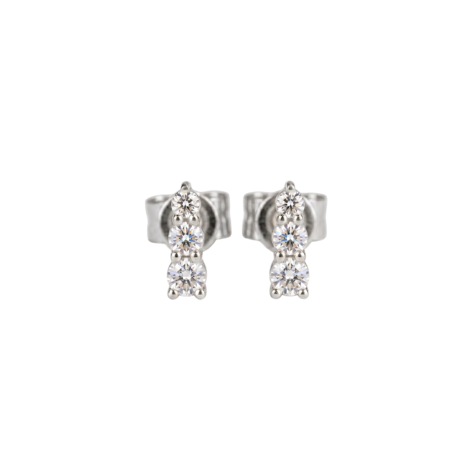 Aros Oro Blanco 18kt Diamantes 22Pts-1