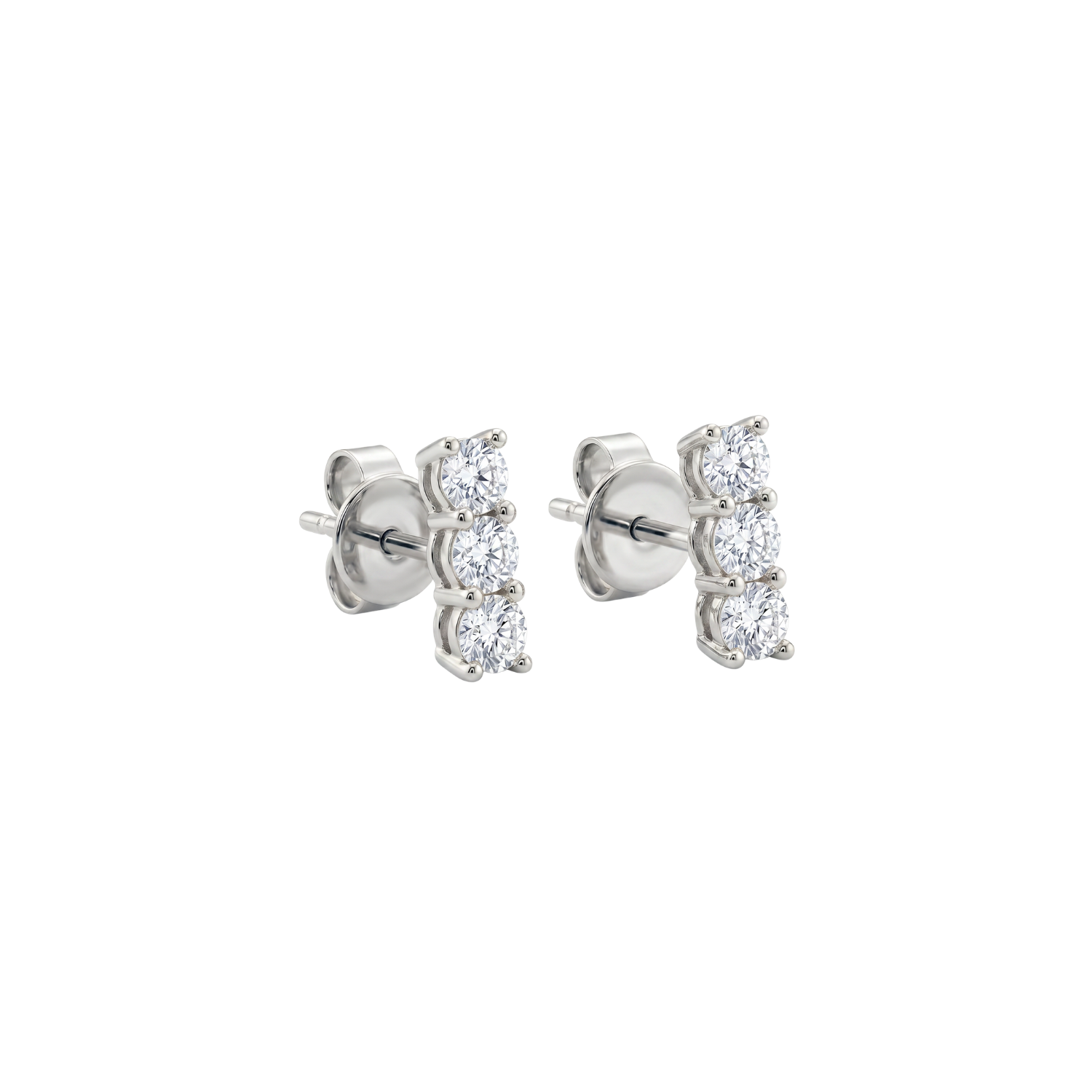 Aros Oro Blanco 18kt Diamantes 22Pts-2