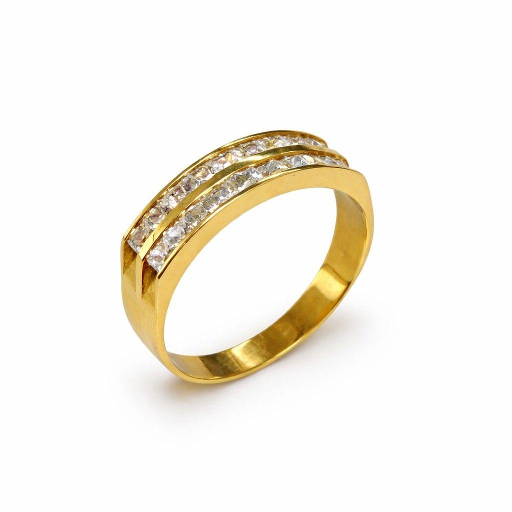 Anillo Oro Amarillo 18kt Doble Cintillo-2