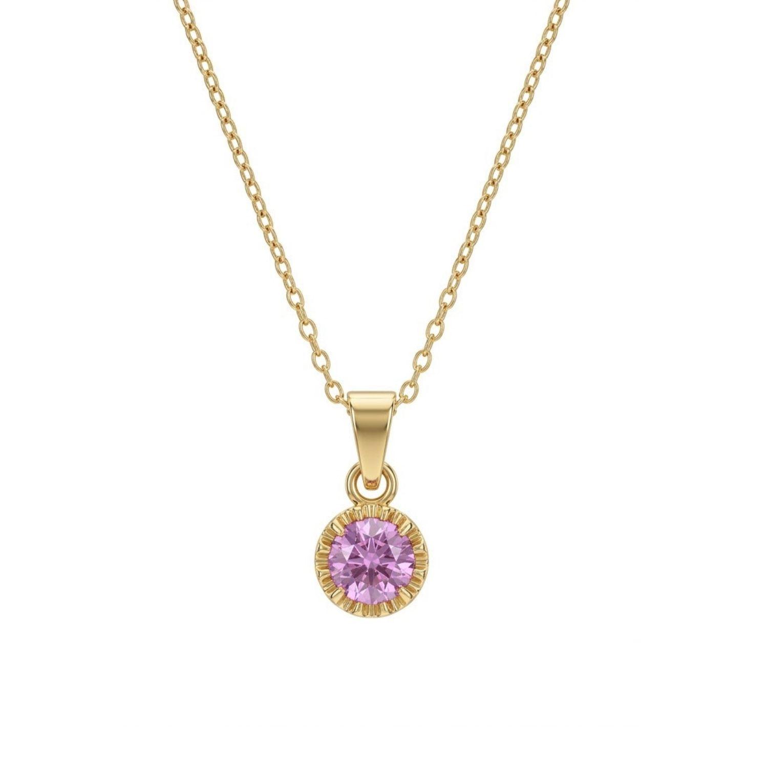 Colgante Oro Miel 18kt Sol con Garras de Rosa de Francia 4mm-2